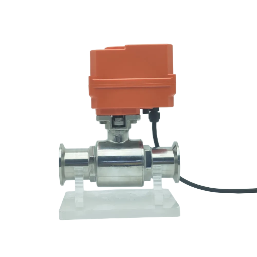 Ynto Electric Actuator with Stainless Steel 316L Ball Valve End Connection Clamp Type