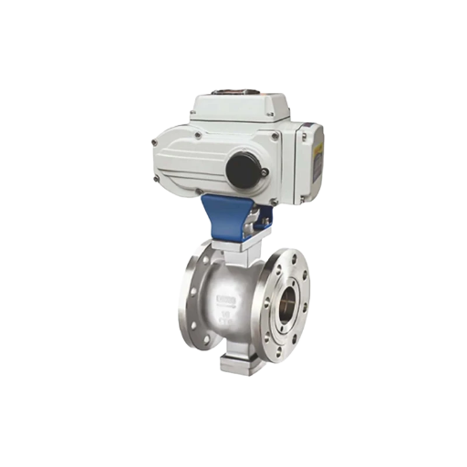 YNTO Electric Flanged V-Type Ball Valve