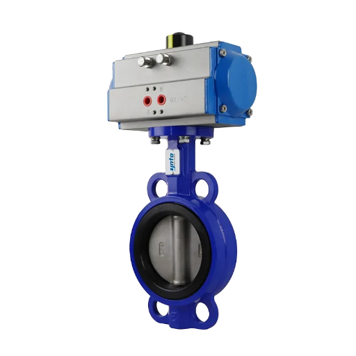 YNTO Stainless Steel Pneumatic Fluorine-Lined Butterfly Valve