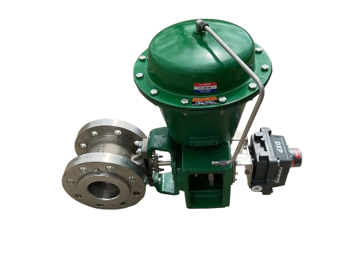Fisher V300 4" Vee-Ball Control Valve, 316 Stainless Steel, ASME Class 300 with Fisher 2052 Size 2 Pneumatic Actuator