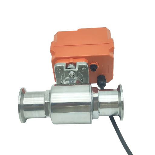 Ynto Electric Actuator with Stainless Steel 316L Ball Valve End Connection Clamp Type