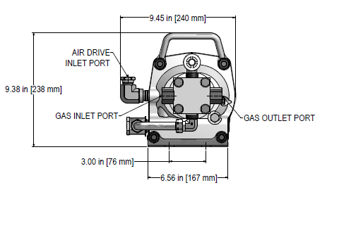 Haskel Model AG-7 Air-Driven, Single-Acting, Single-Stage Gas Booster