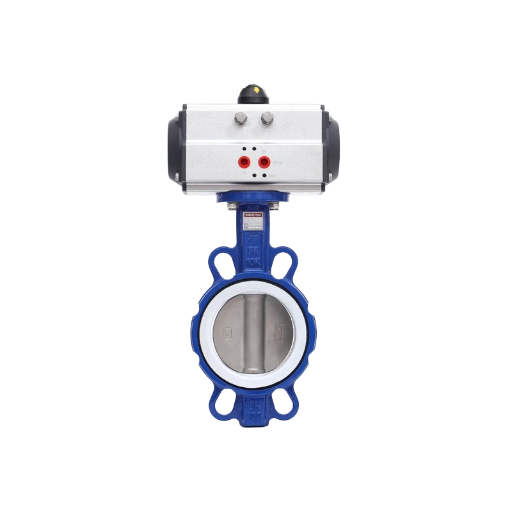 YNTO Stainless Steel Pneumatic Fluorine-Lined Butterfly Valve
