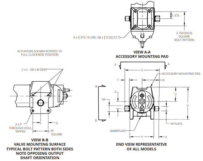 Bettis CBB 520-SR80 Pneumatic Actuator