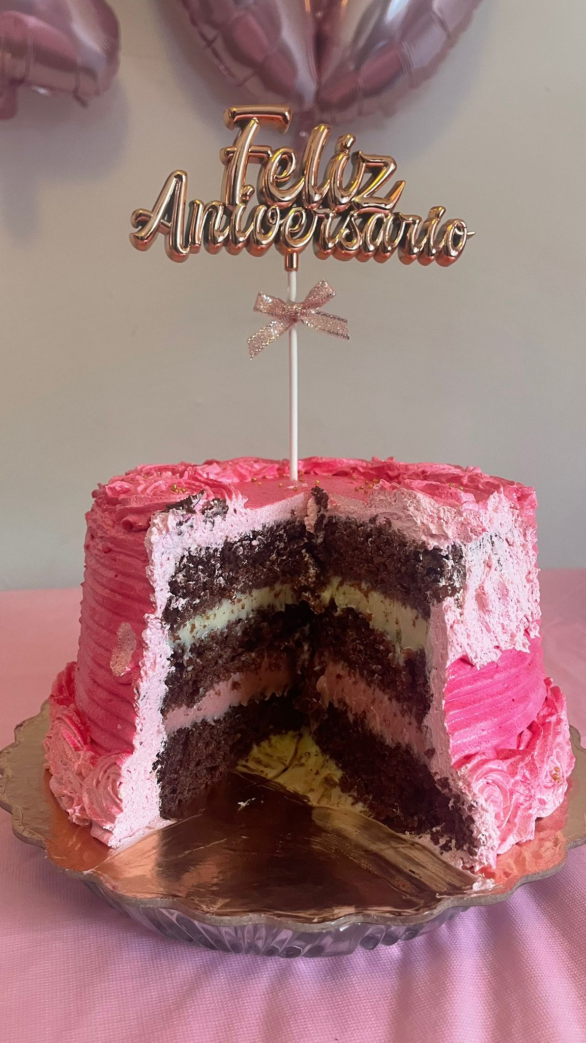 Bolo de aniversário em camadas