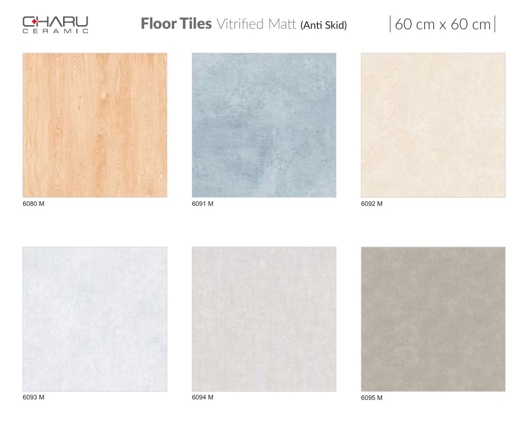 Vitrified Matt Floor Tiles (Anti Skid) - 60x60 cm-Great Wall Tiles