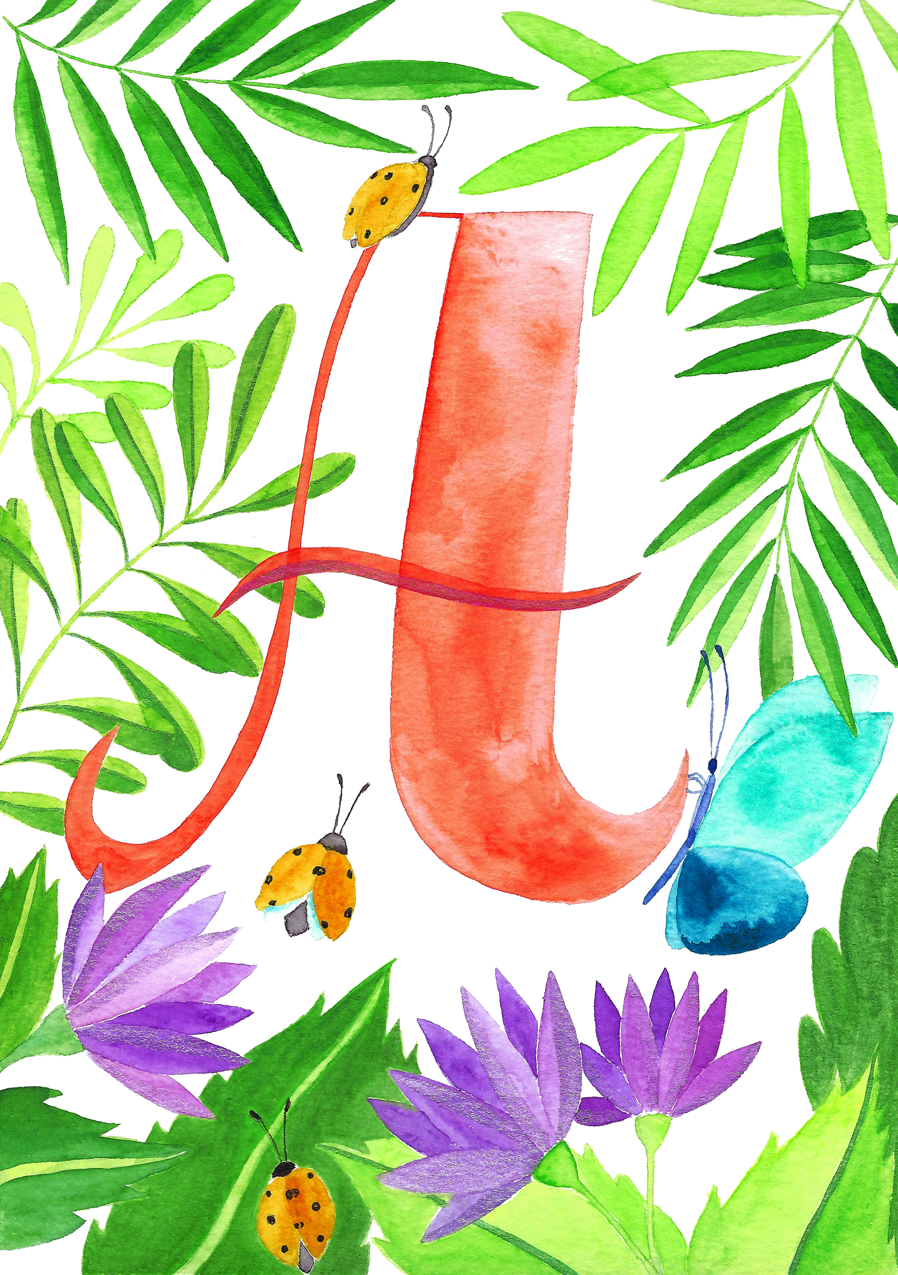 Watercolor Letter A