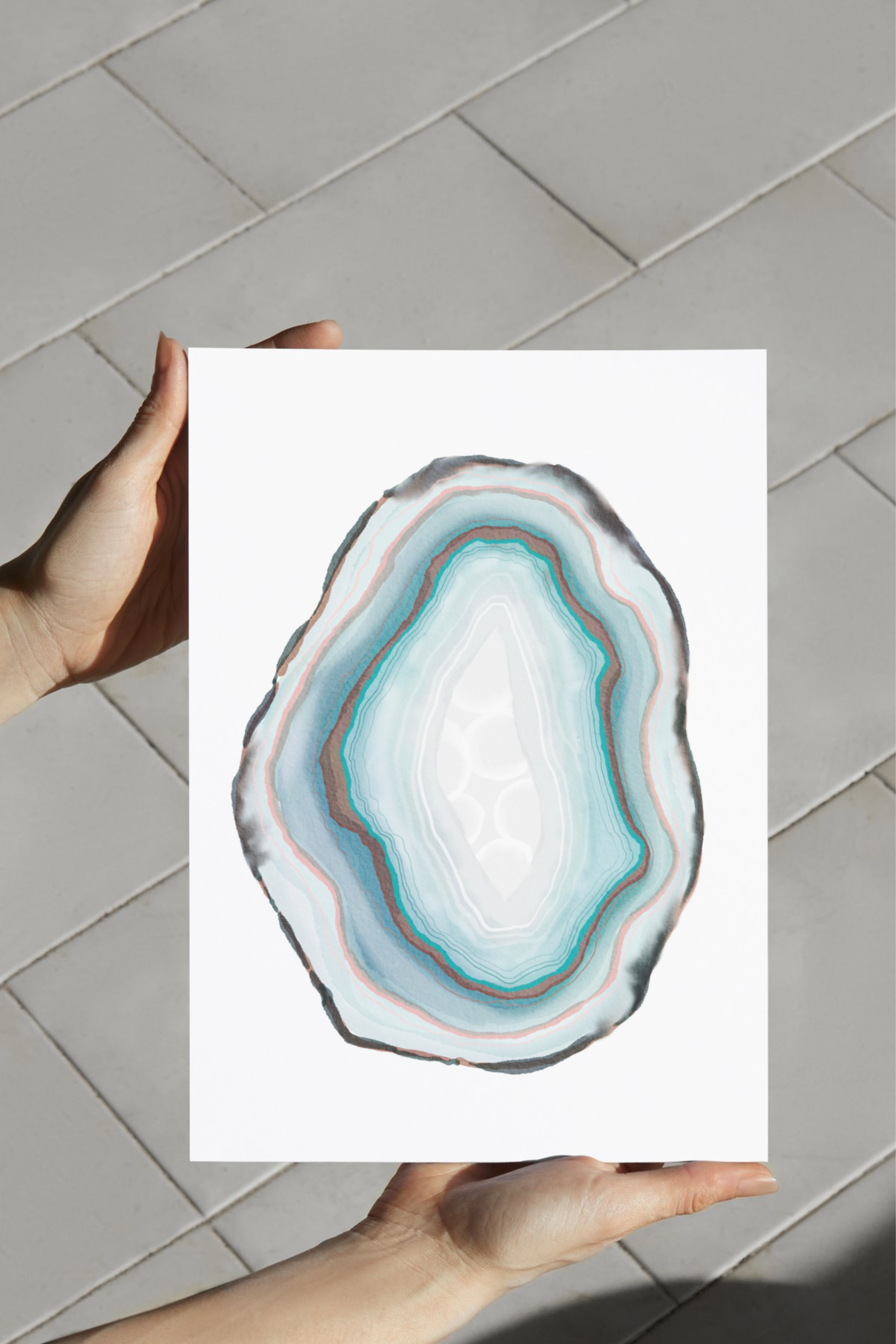 Watercolor Blue Agate