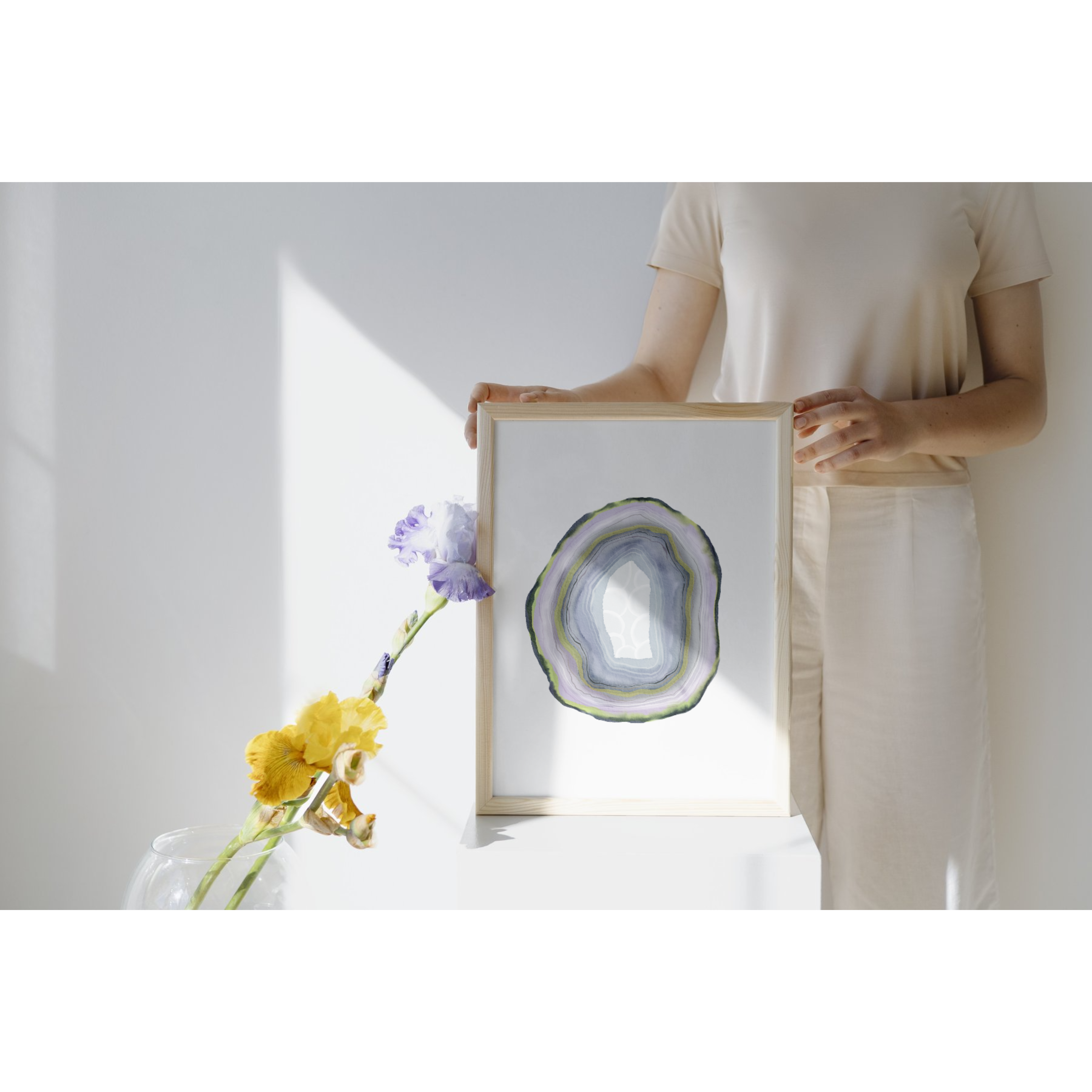 Digital Watercolor Agate Artwork | Instant Download Print & Web File