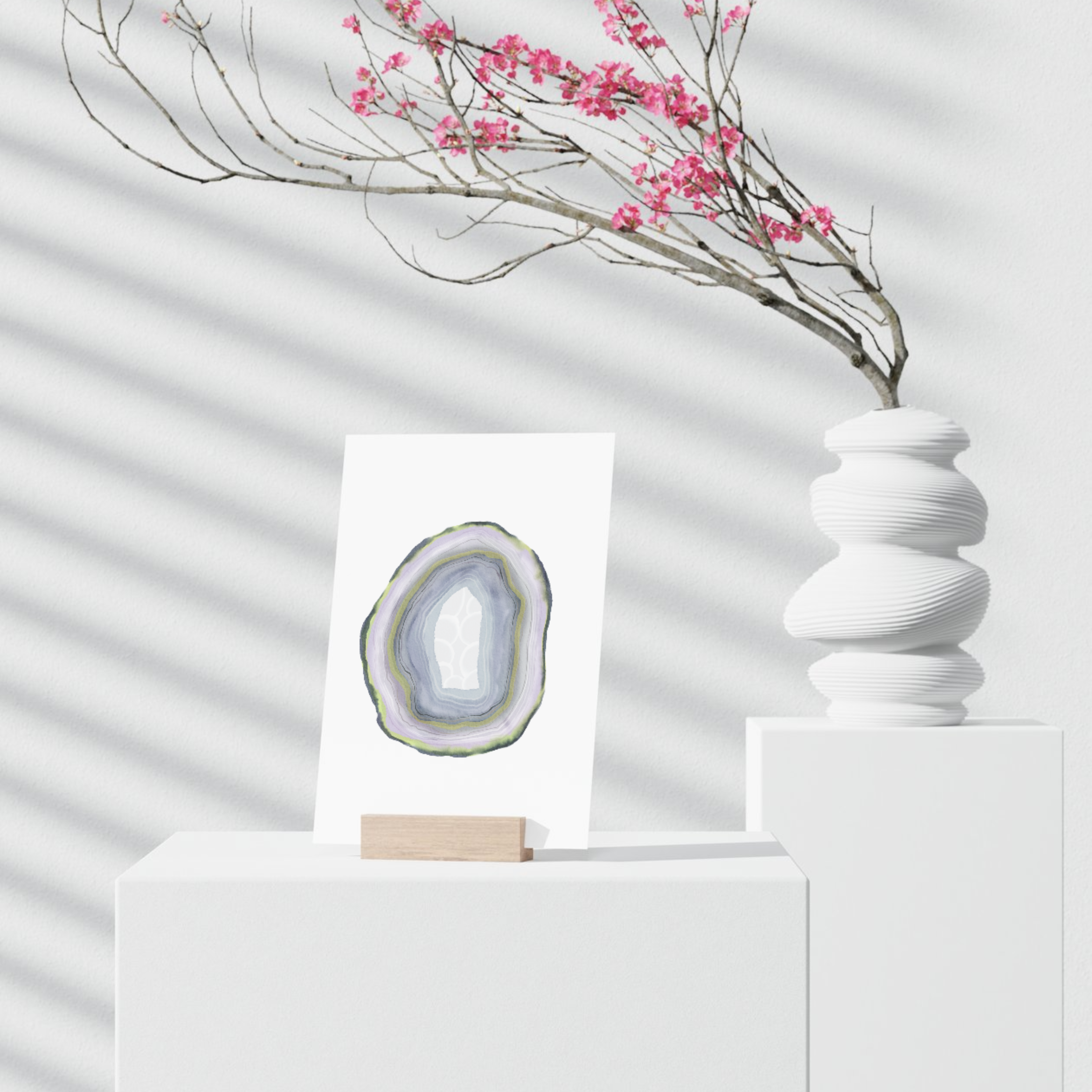 Digital Watercolor Agate Artwork | Instant Download Print & Web File