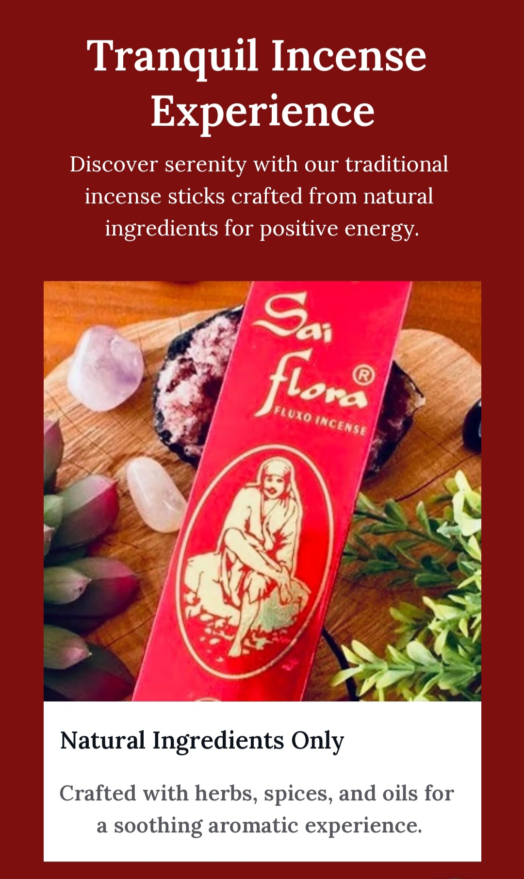 Natural and Synthetic Incense Sticks 