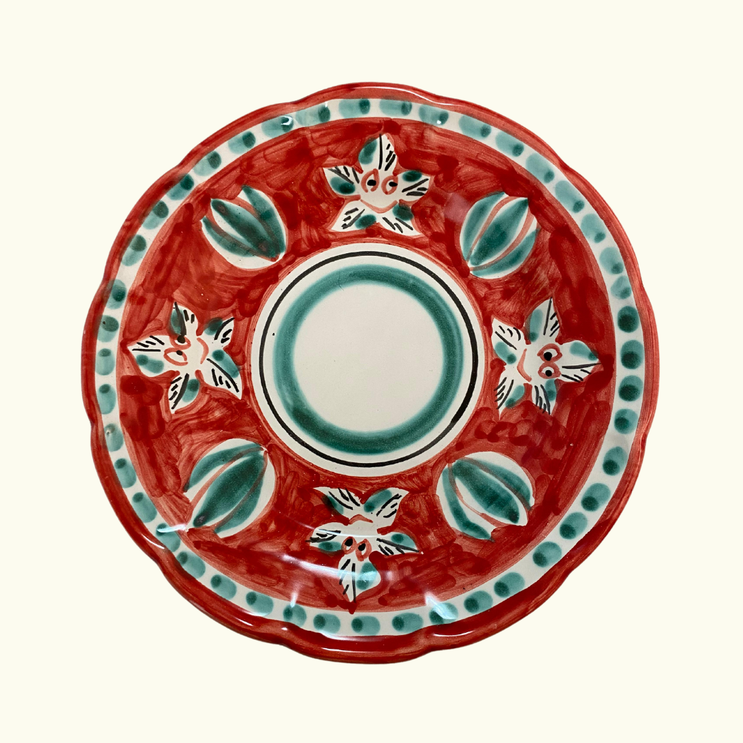 Assiette à dessert - Étoile de mer rouge