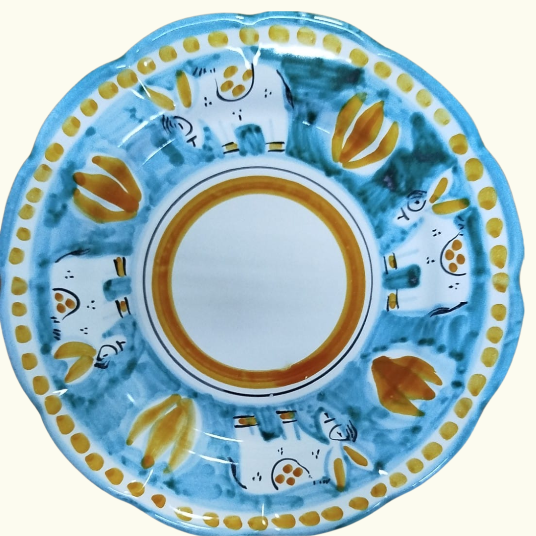 Assiette plate - Âne bleu ciel