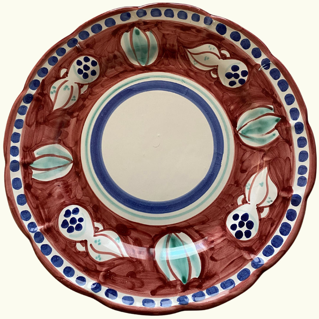 Assiette plate - Calamar bordeaux