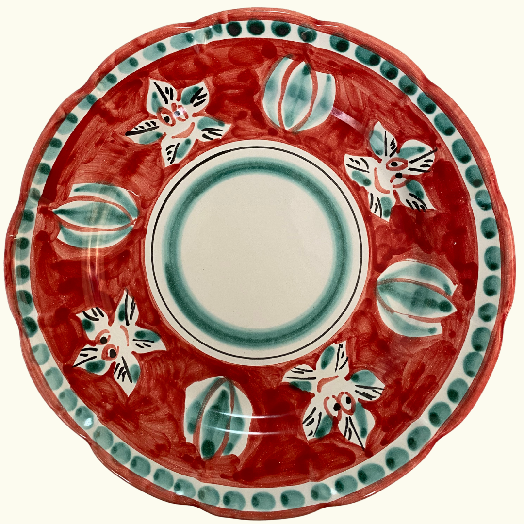Assiette plate - Étoile de mer rouge