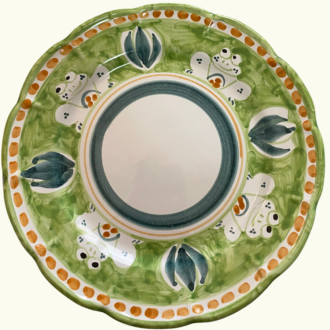 Assiette plate - Grenouille verte