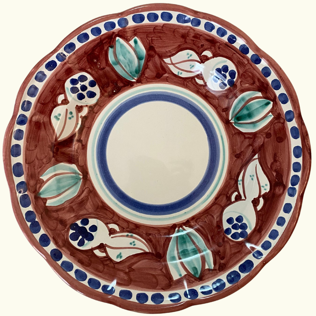 Assiette creuse - Calamar bordeaux