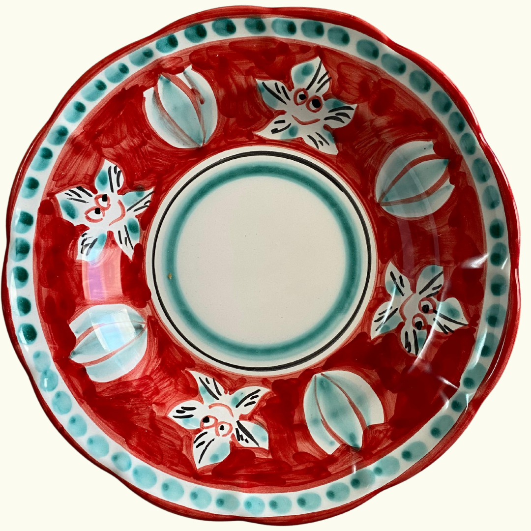 Assiette creuse - Étoile de mer rouge