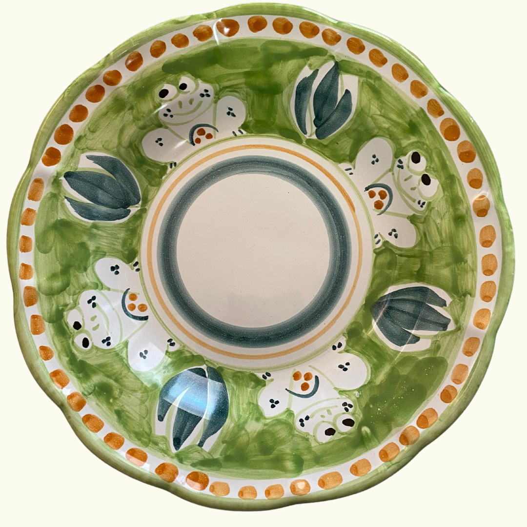 Assiette creuse - Grenouille verte
