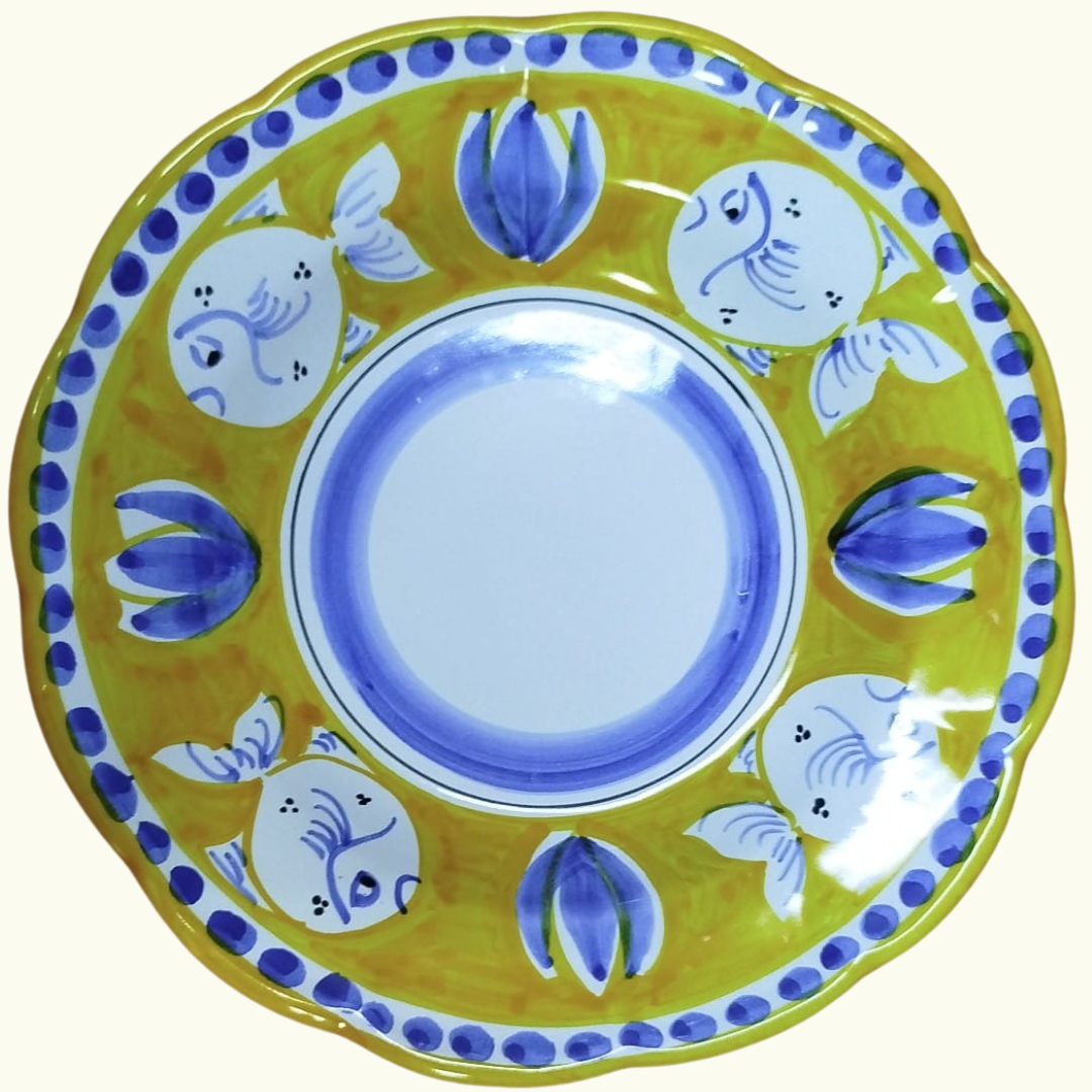 Assiette creuse - Poisson jaune