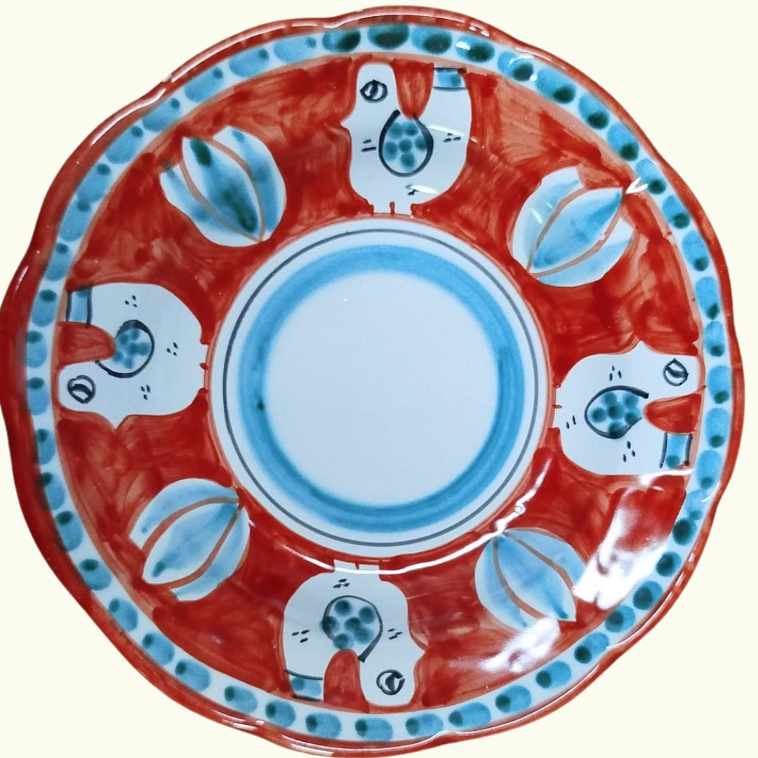 Assiette creuse - Poule rouge