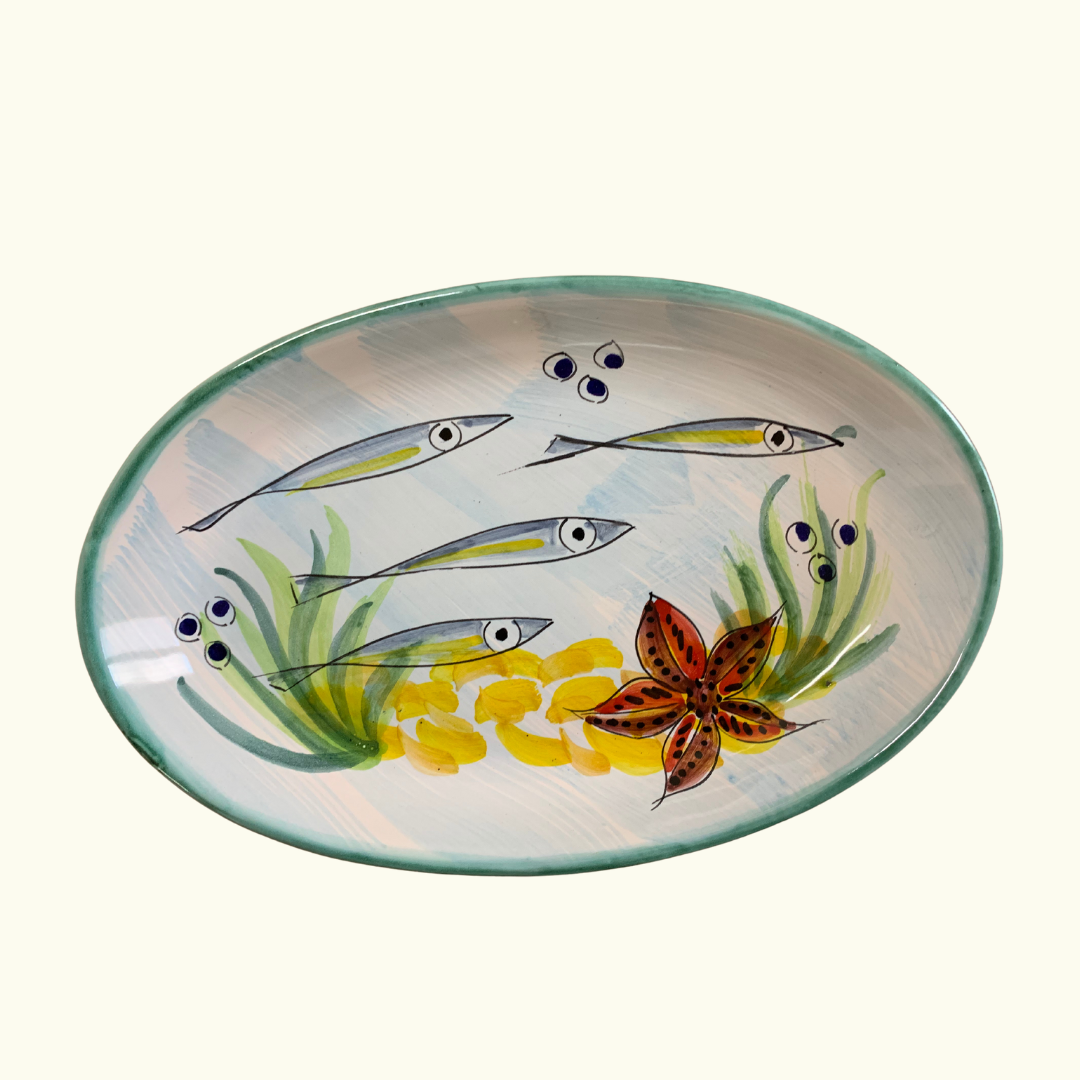 Plat moyen - étoile de mer et anchois