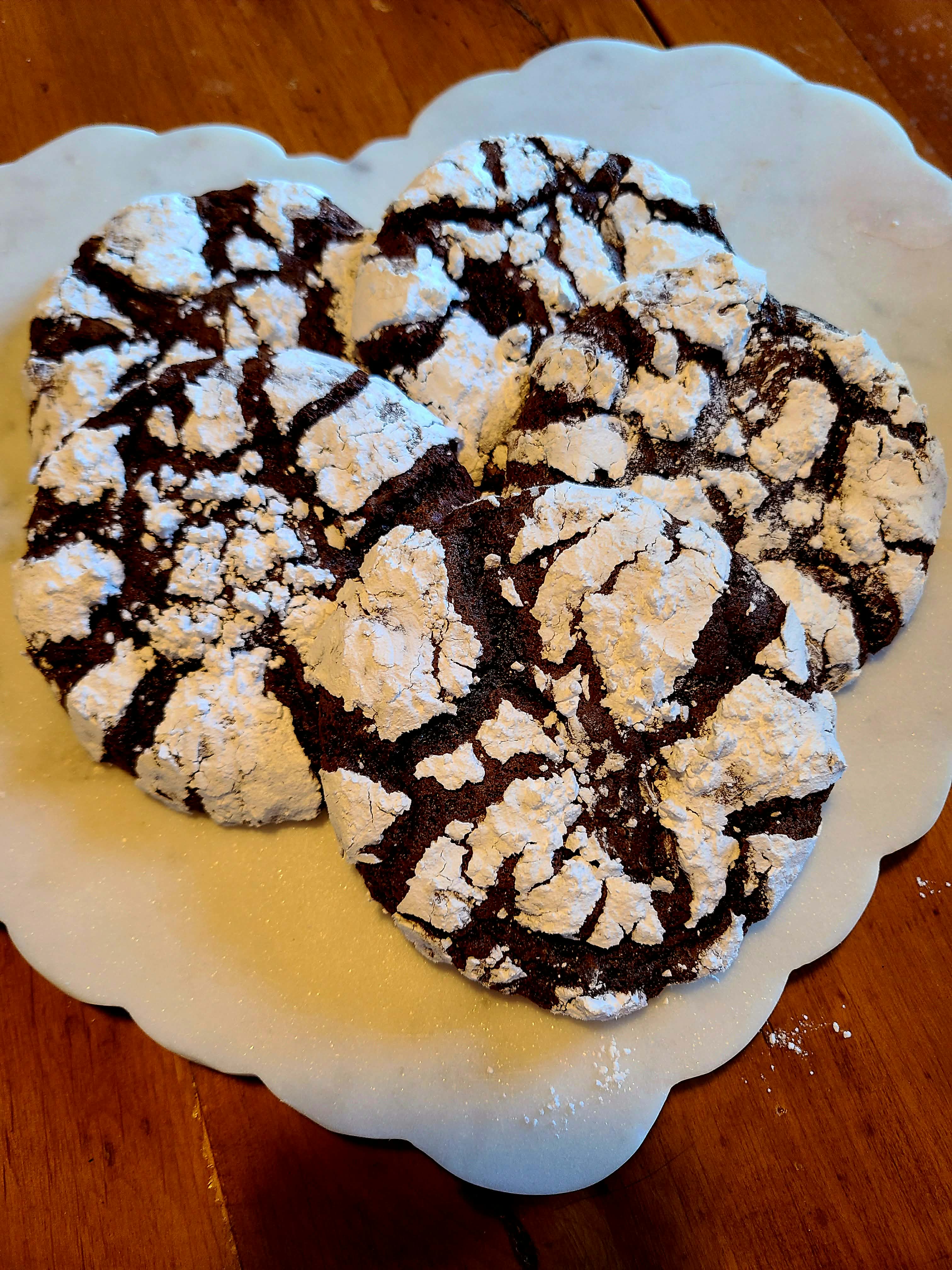 Large Chocolate Crinkle Cookies (12 cookies)