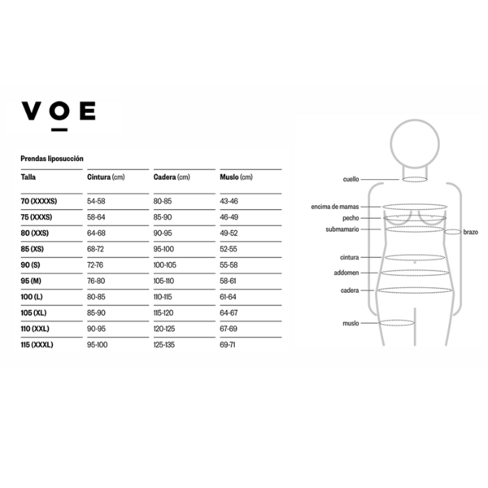 Faja con prolongación abdominal y de espalda por debajo de la rodilla color negro