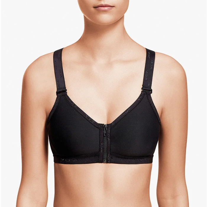 Sujetador NUHA modelo SPORT. Abierto por delante (negro)