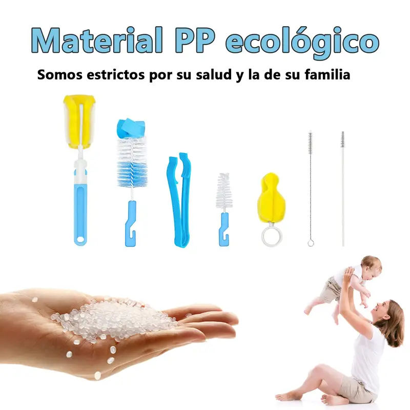 Juego de Cepillos para Limpieza de Botellas