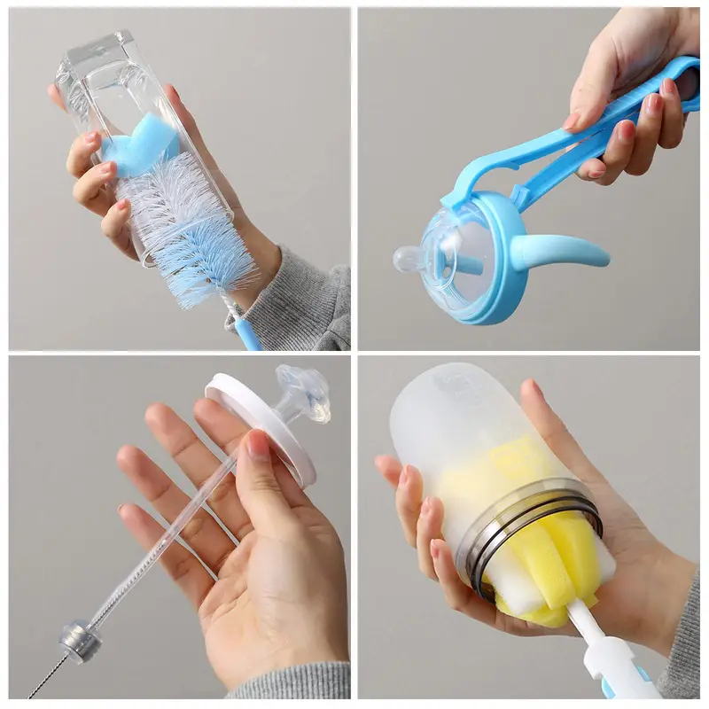Juego de Cepillos para Limpieza de Botellas