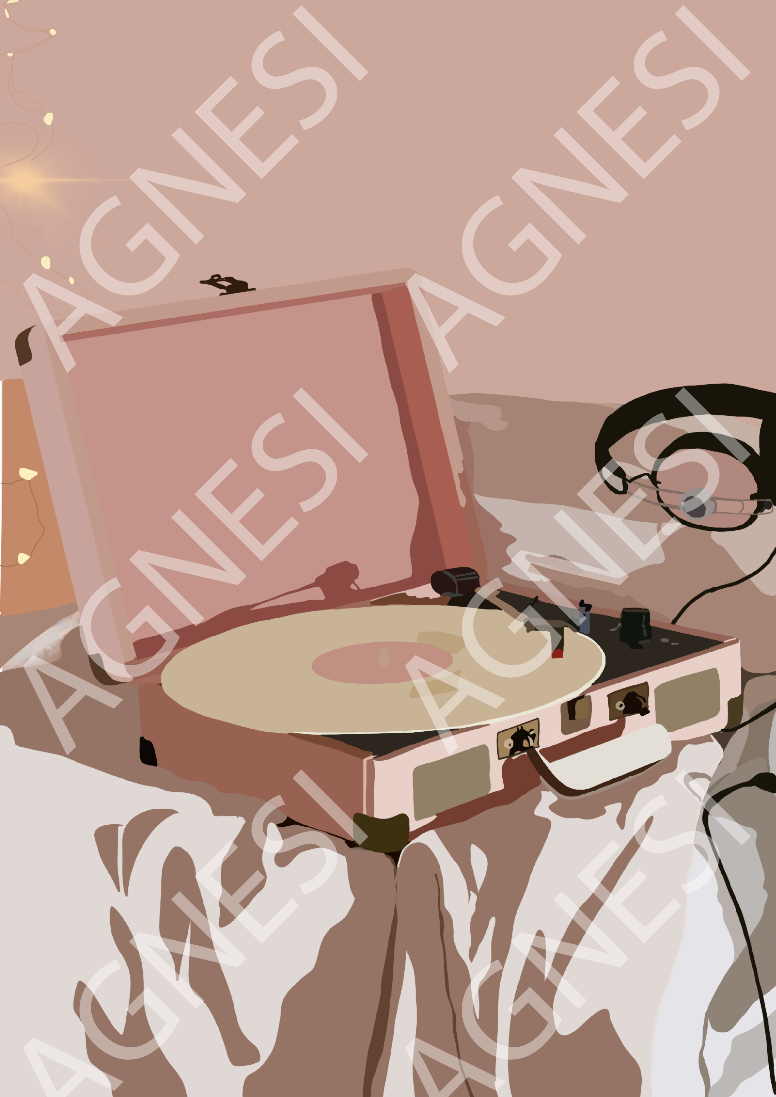 Tourne disque ambiance cocooning