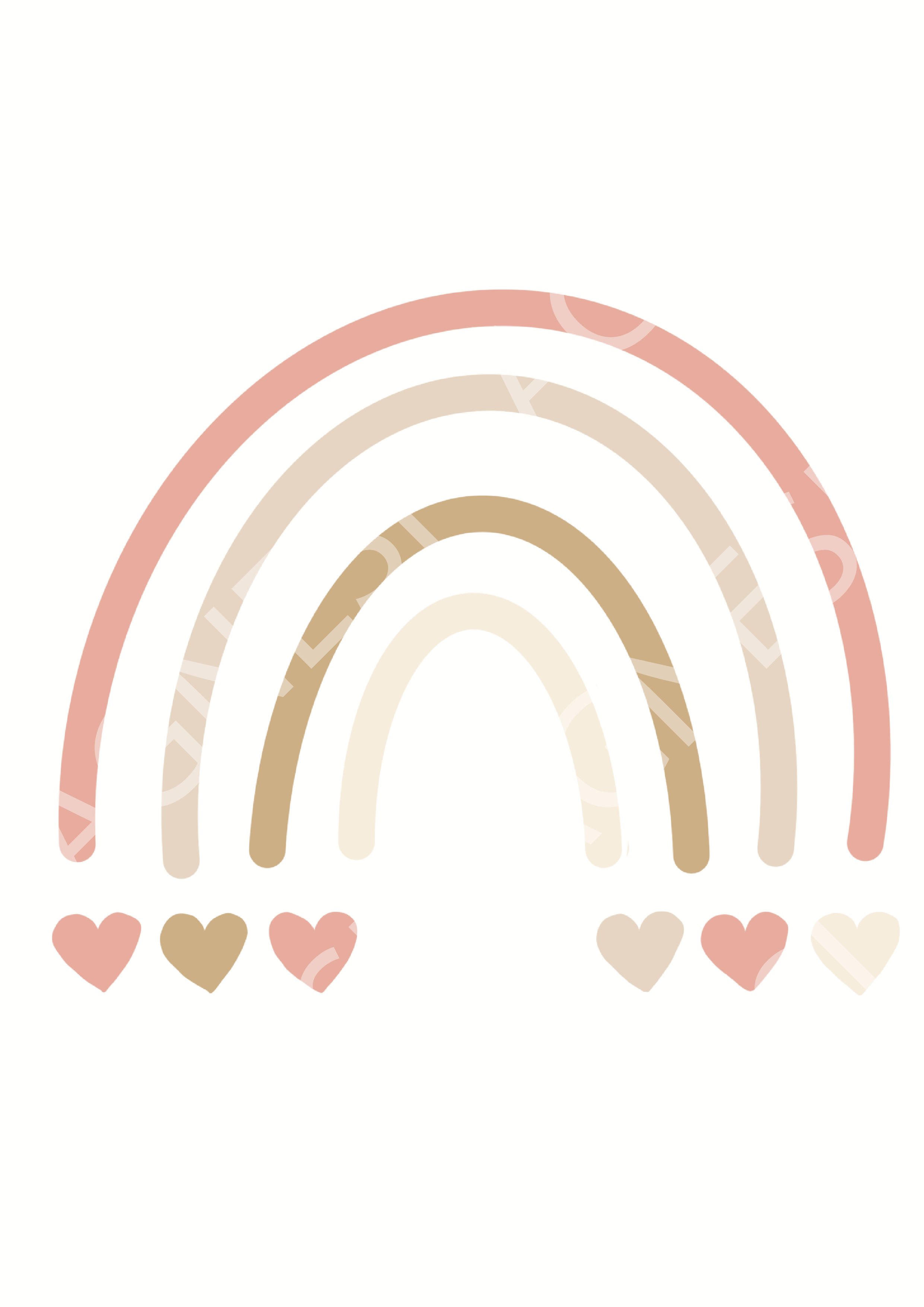 L'arc en ciel et ses petits coeurs