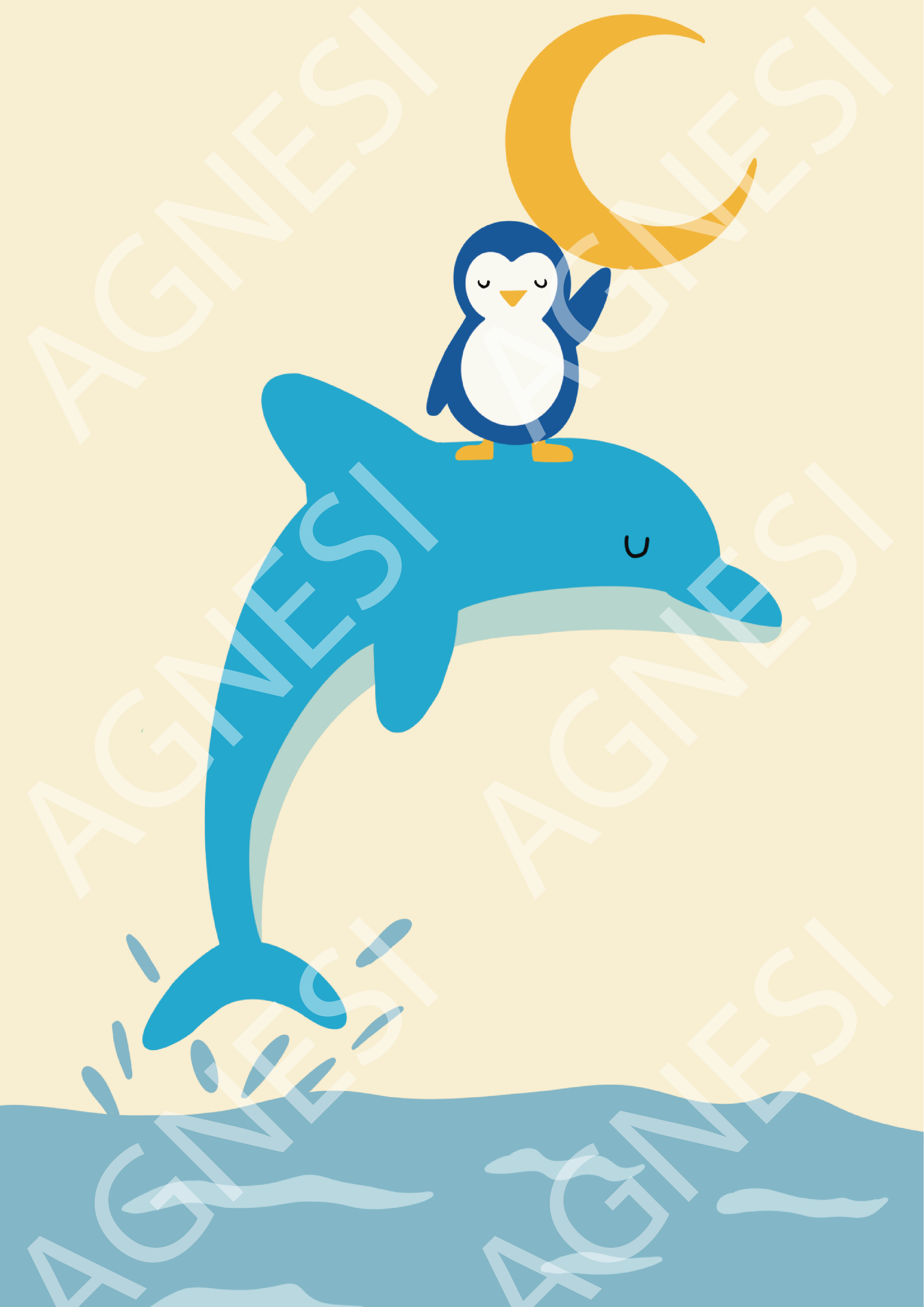 Le pingouin qui voulait surfer sur un dauphin