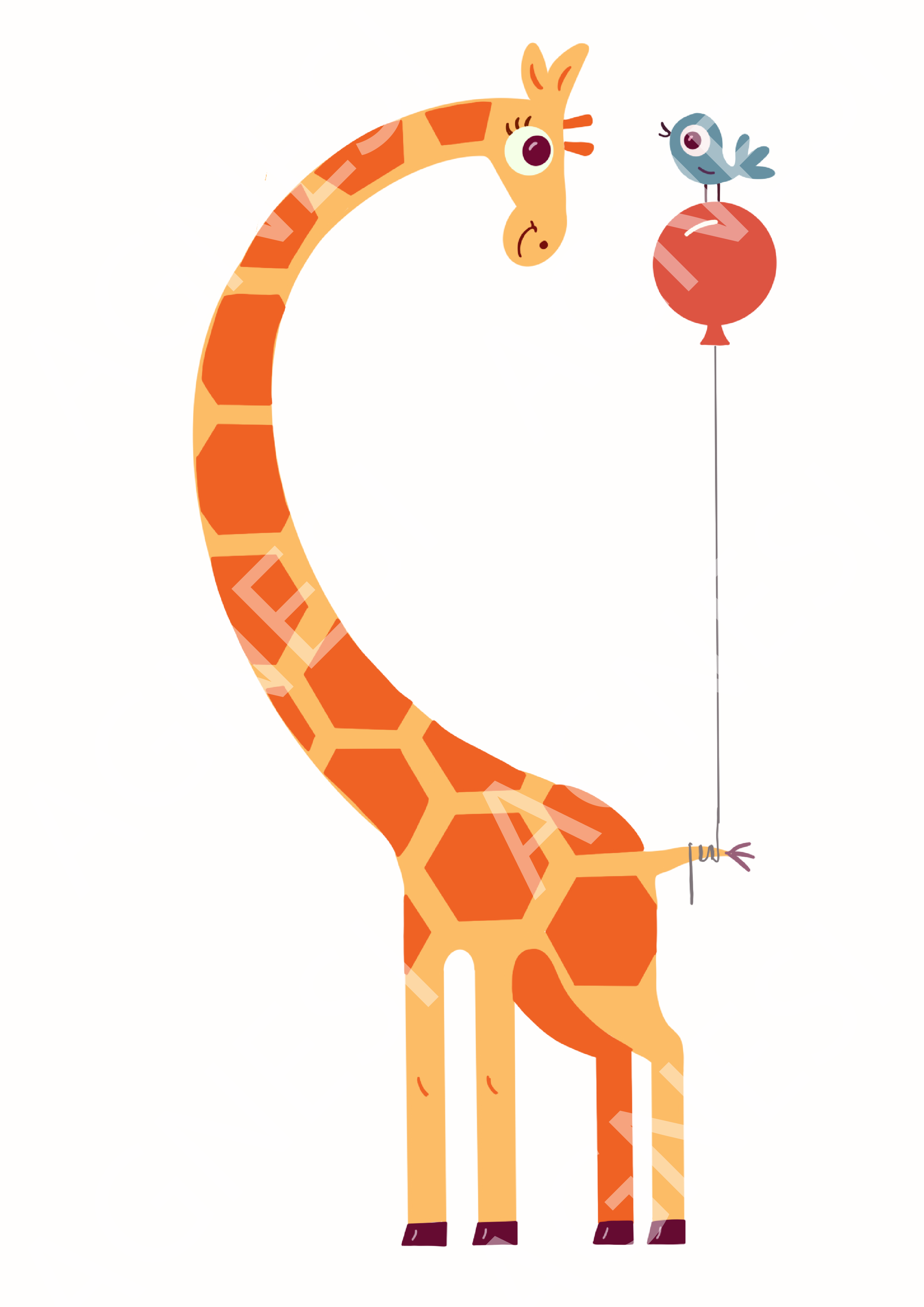 L'oiseau qui voulait être à la hauteur de la girafe
