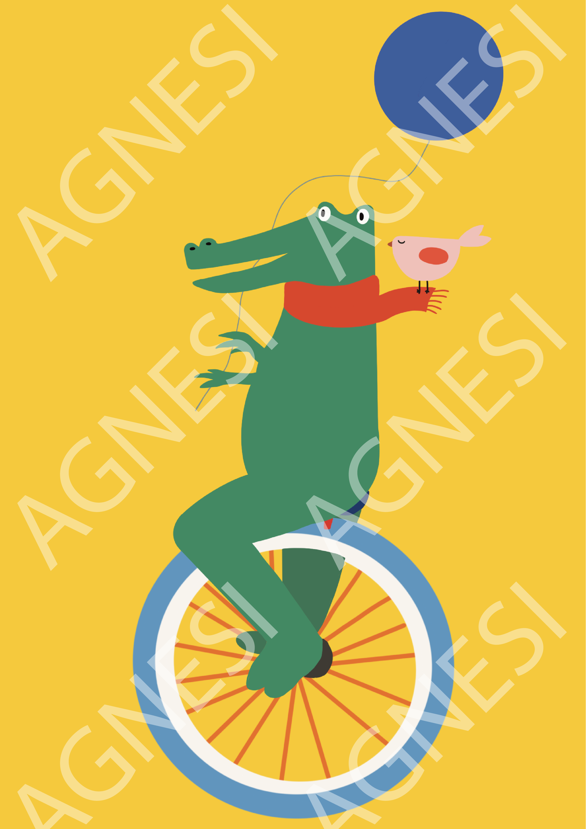 Le crocodile et son monocycle 