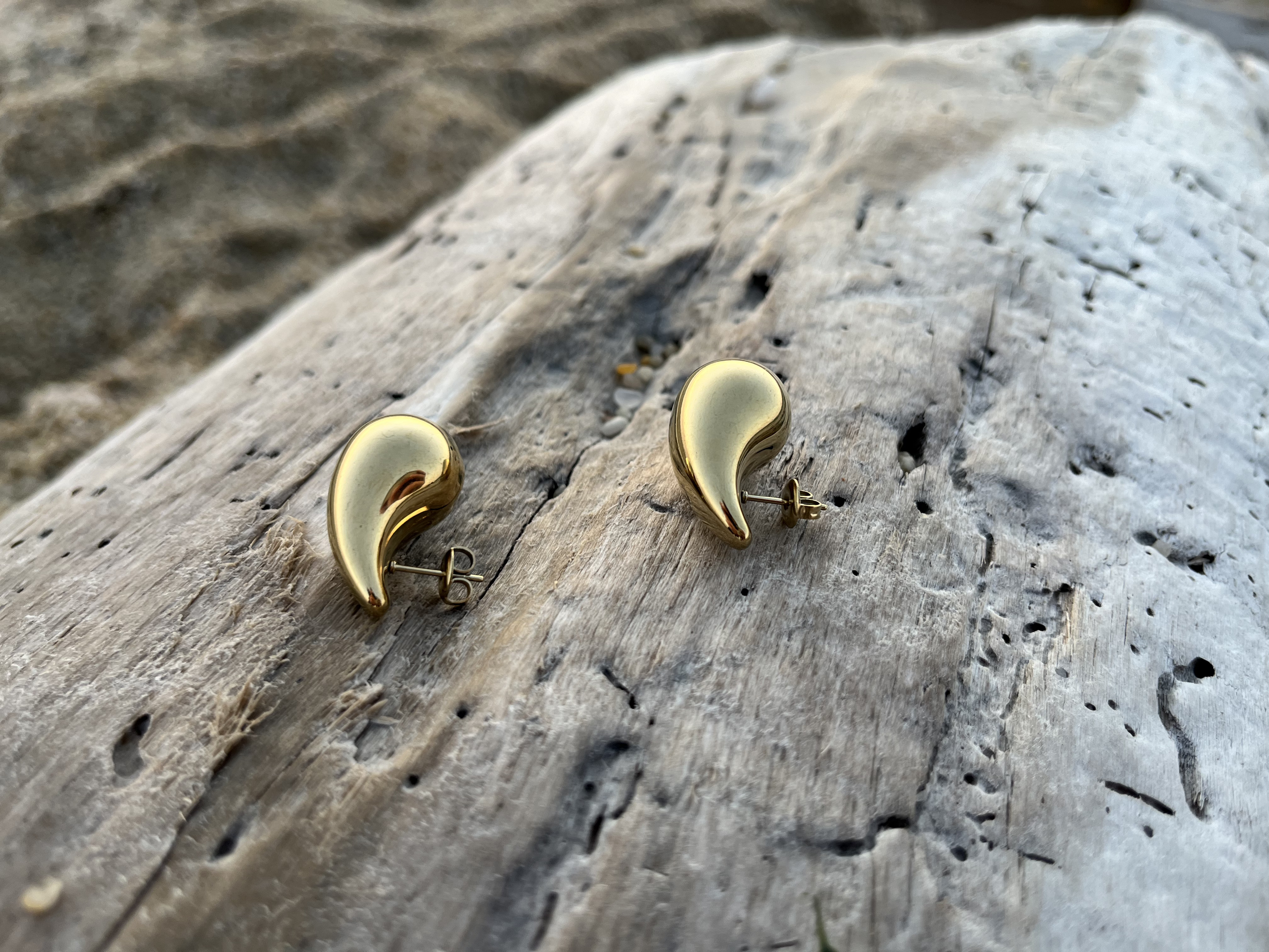 Boucles d'oreilles Dune dorées