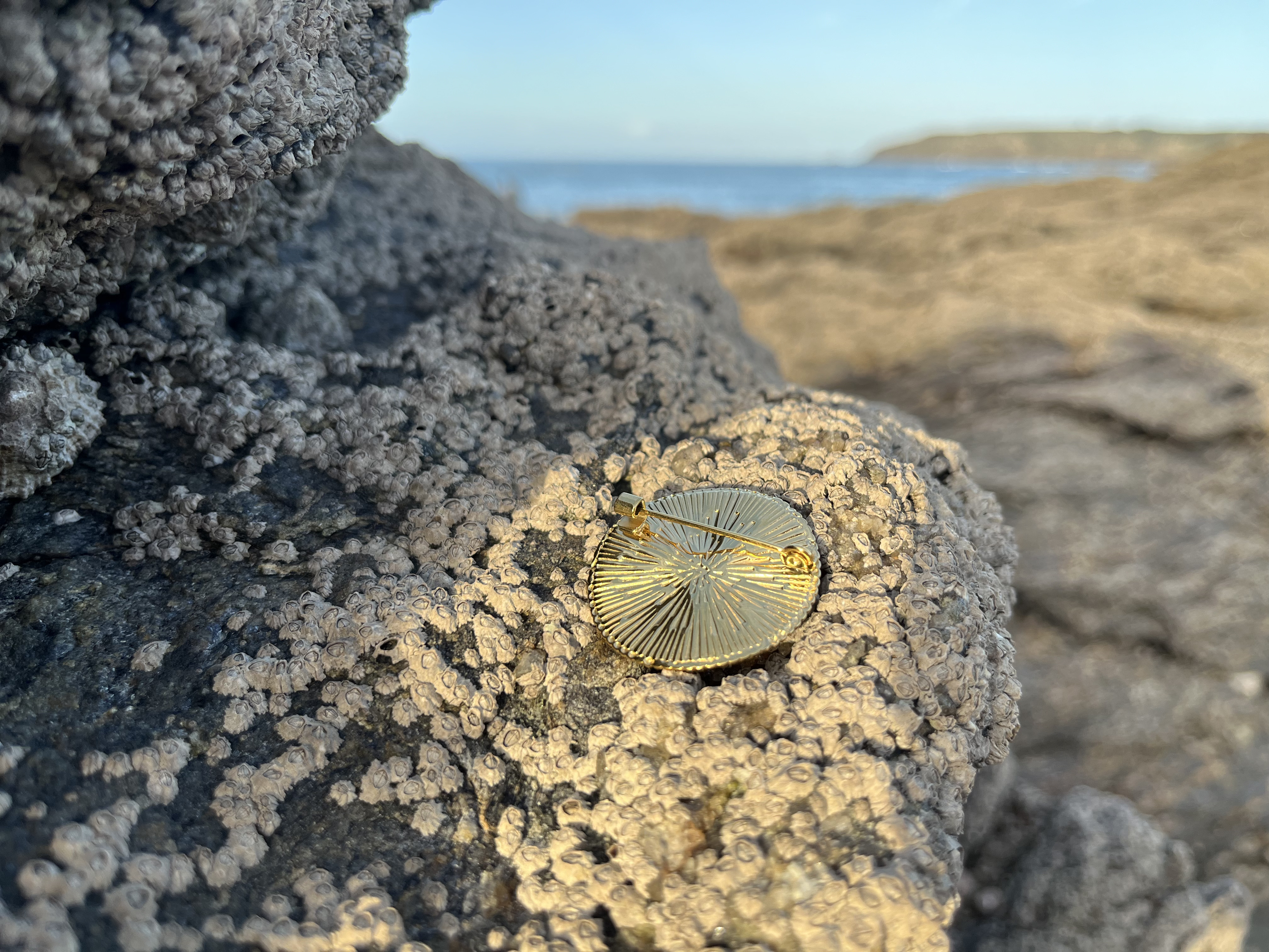 Broche Hélios dorée