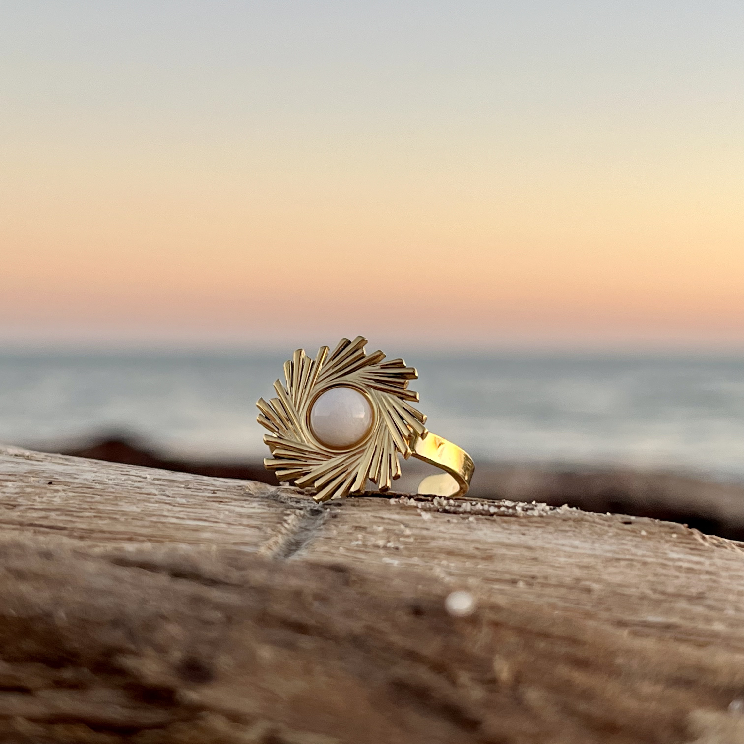 Bague Brume pierre blanche