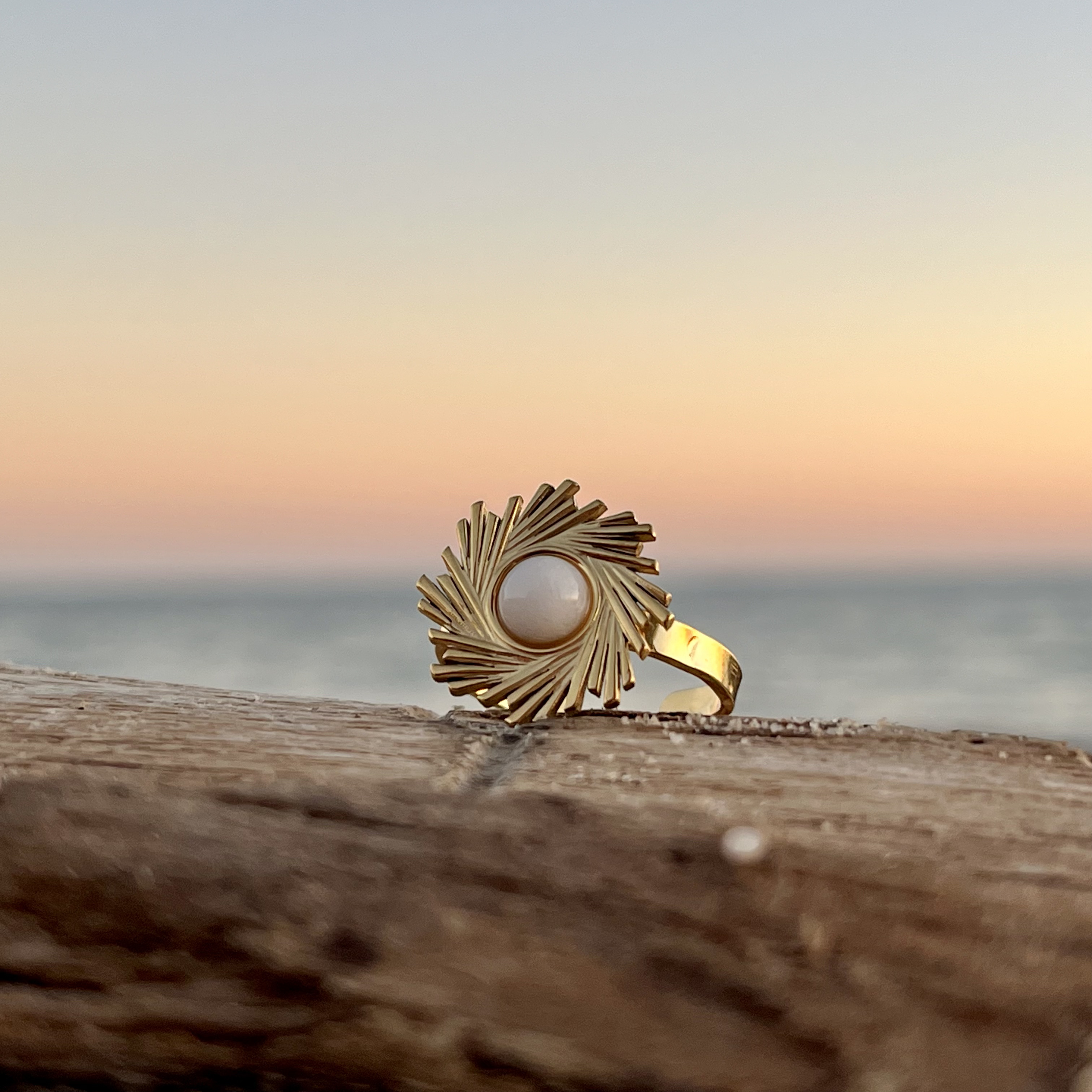 Bague Brume pierre blanche