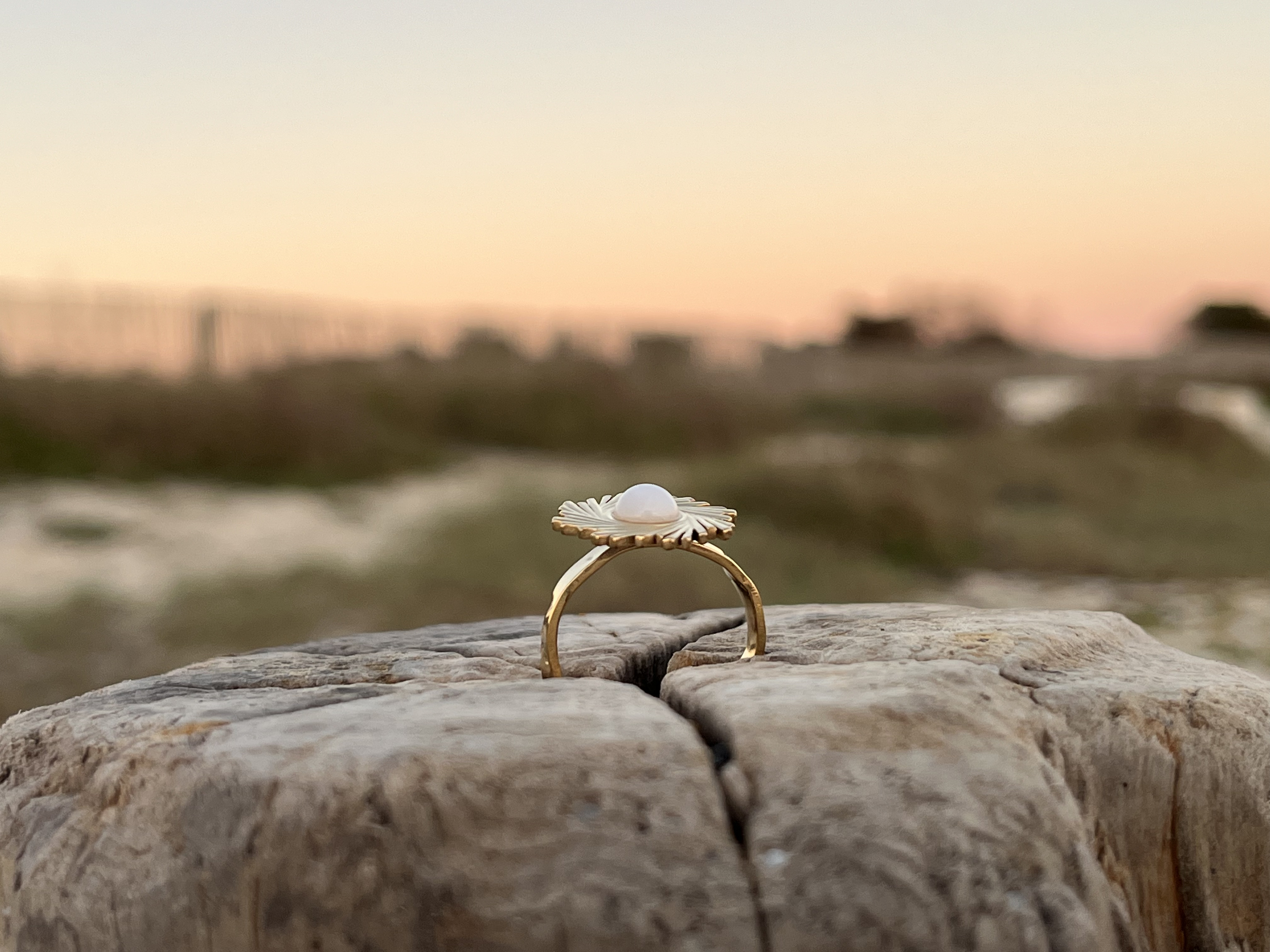 Bague Brume pierre blanche
