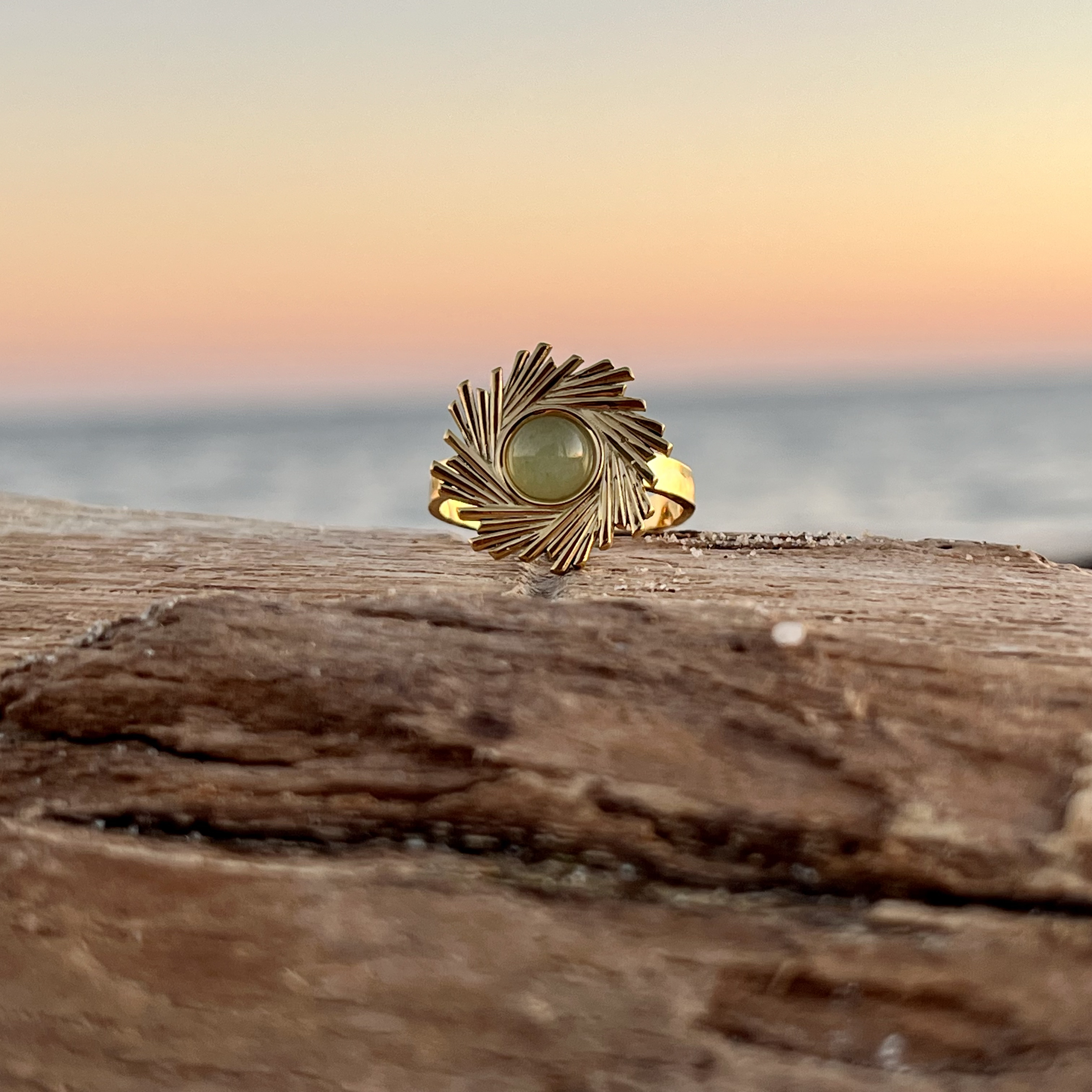 Bague Brume pierre verte