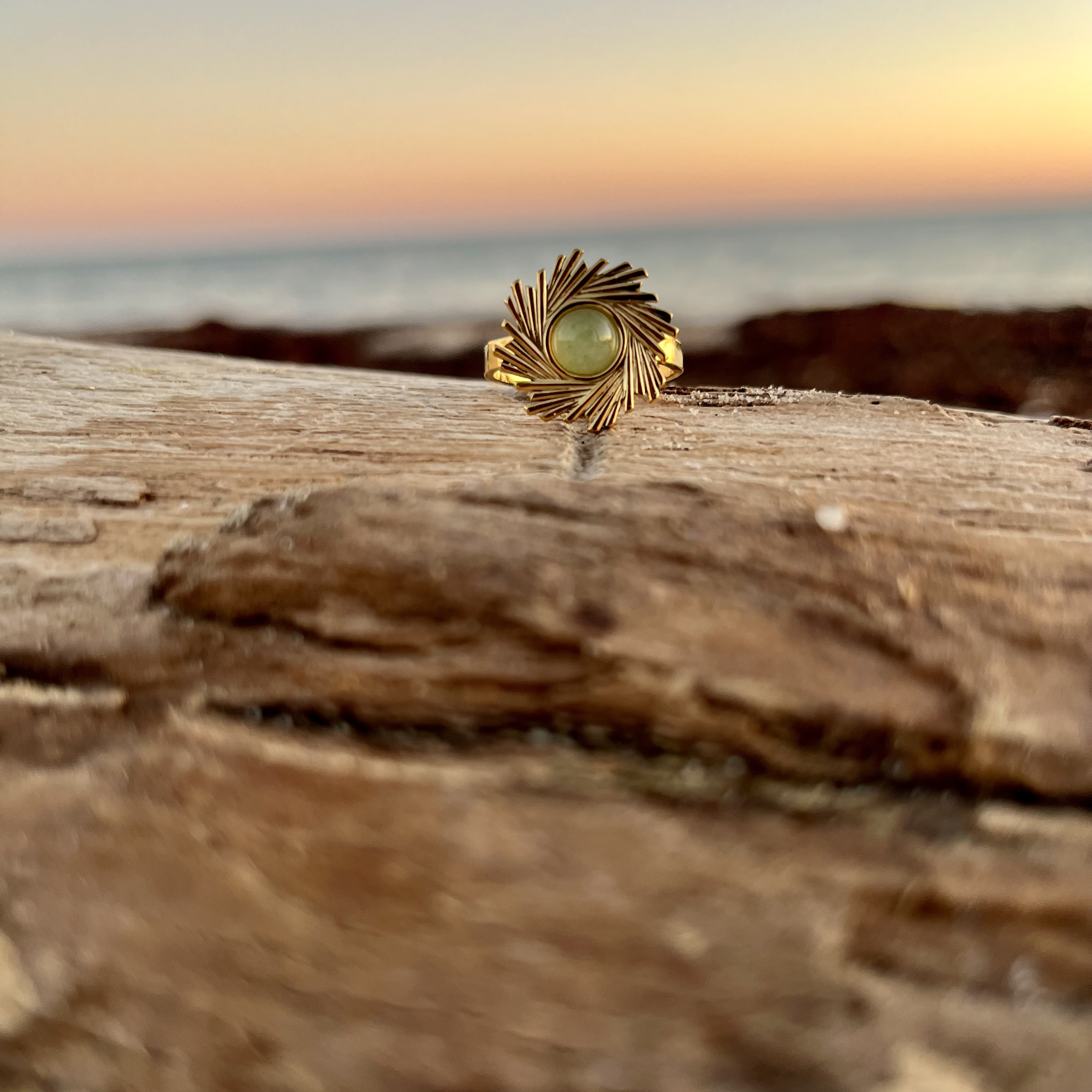 Bague Brume pierre verte