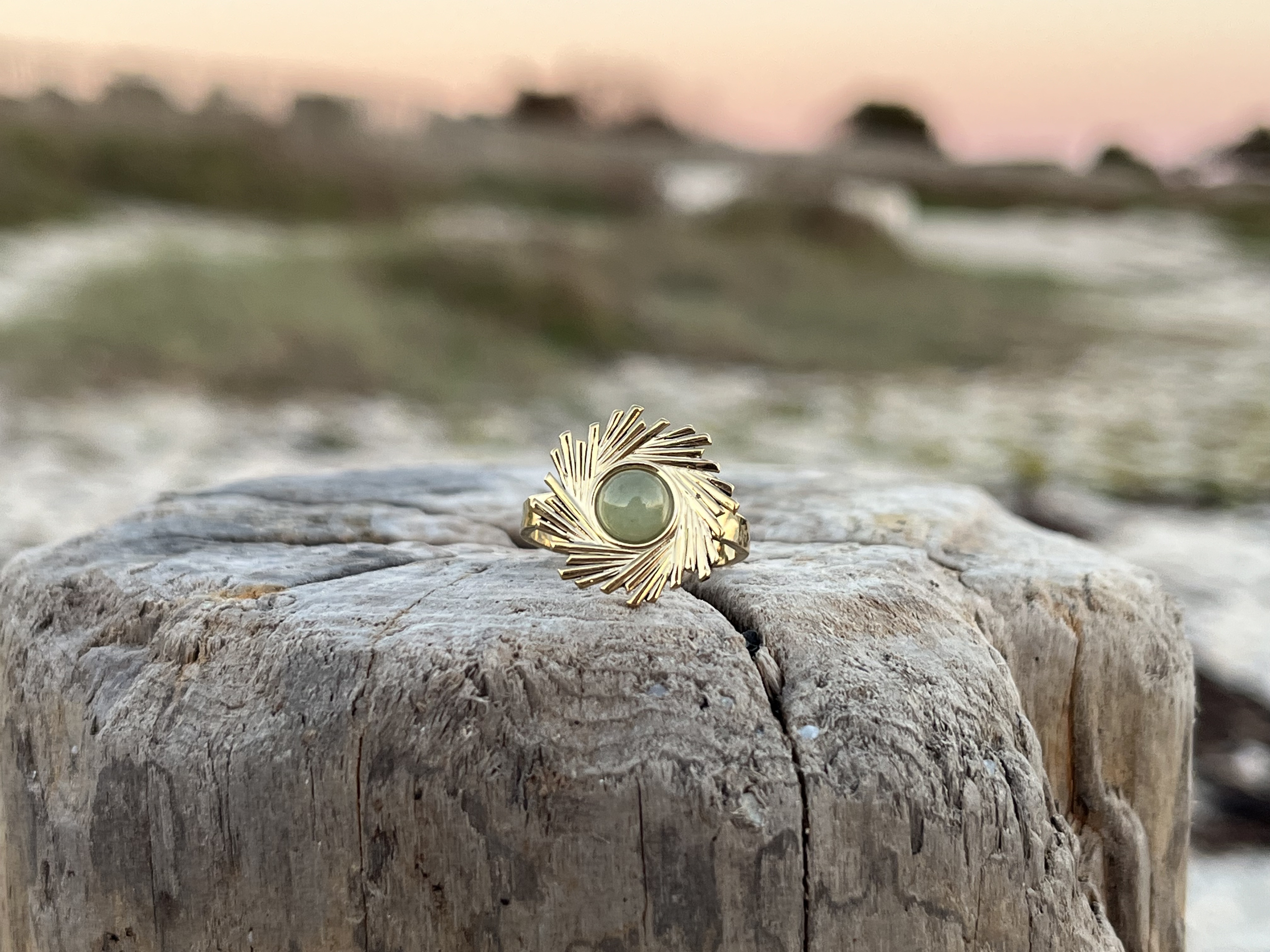 Bague Brume pierre verte