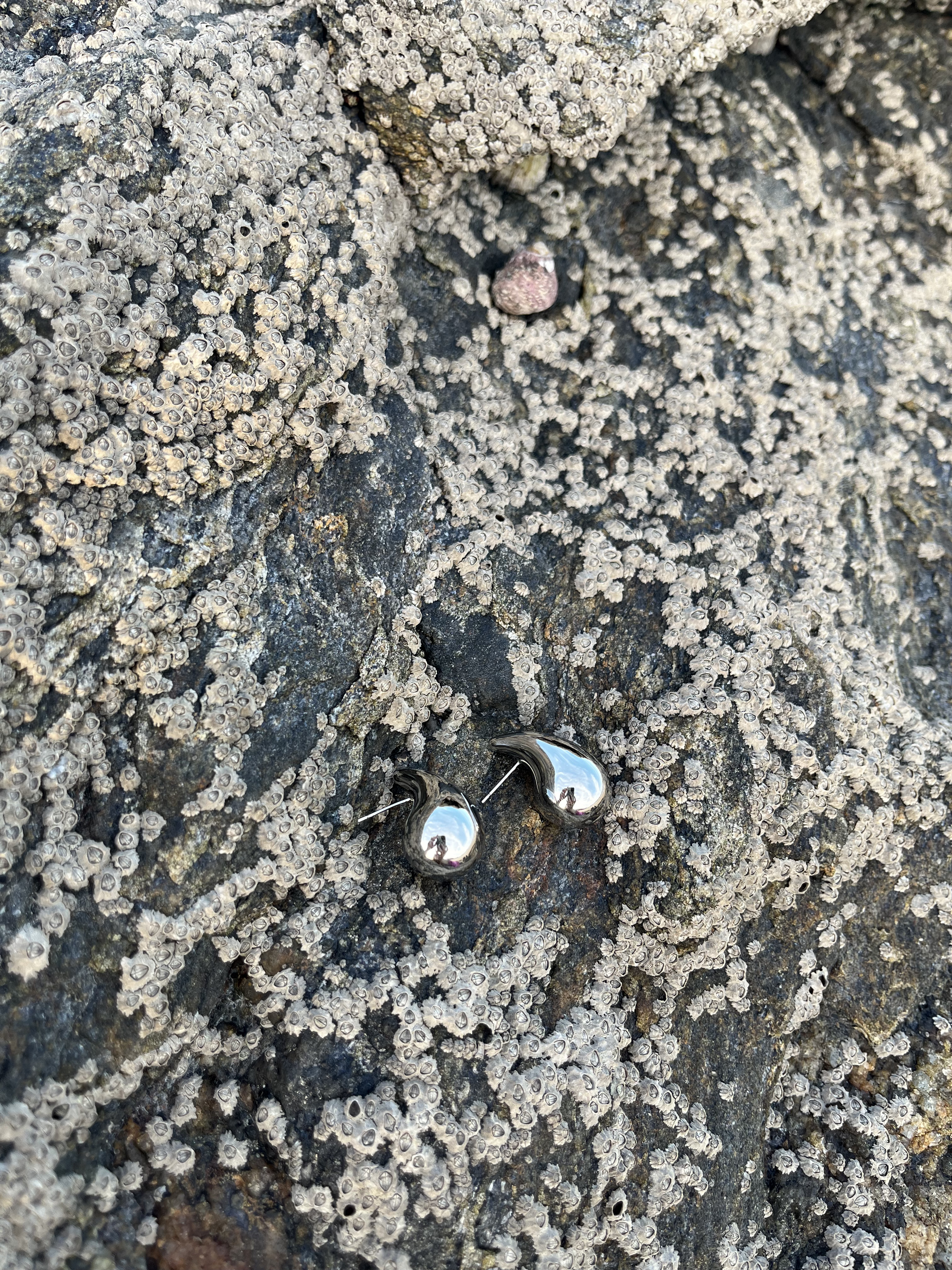 Boucles d'oreilles Dune argentées