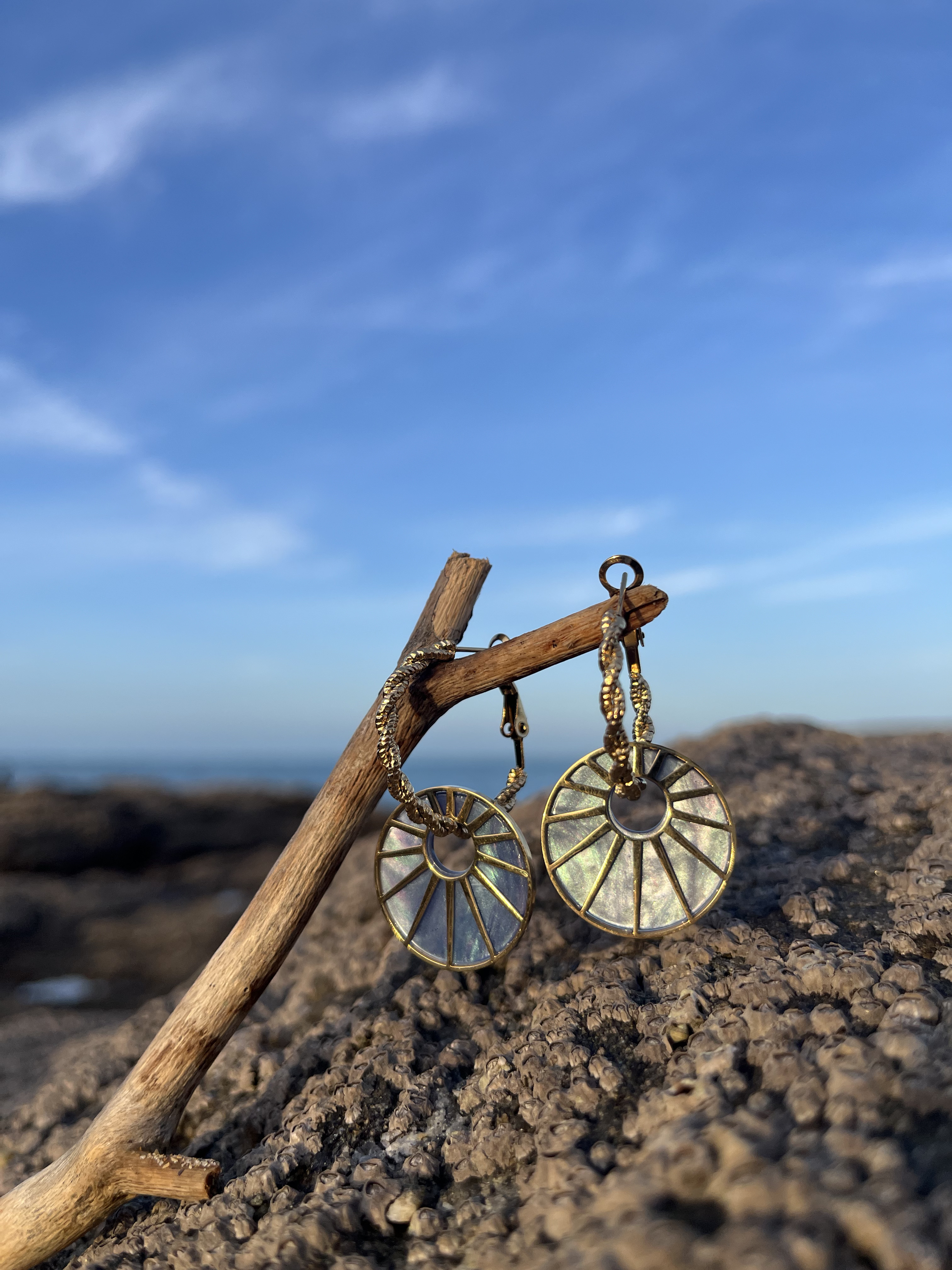Boucles d'oreilles Azur bleues