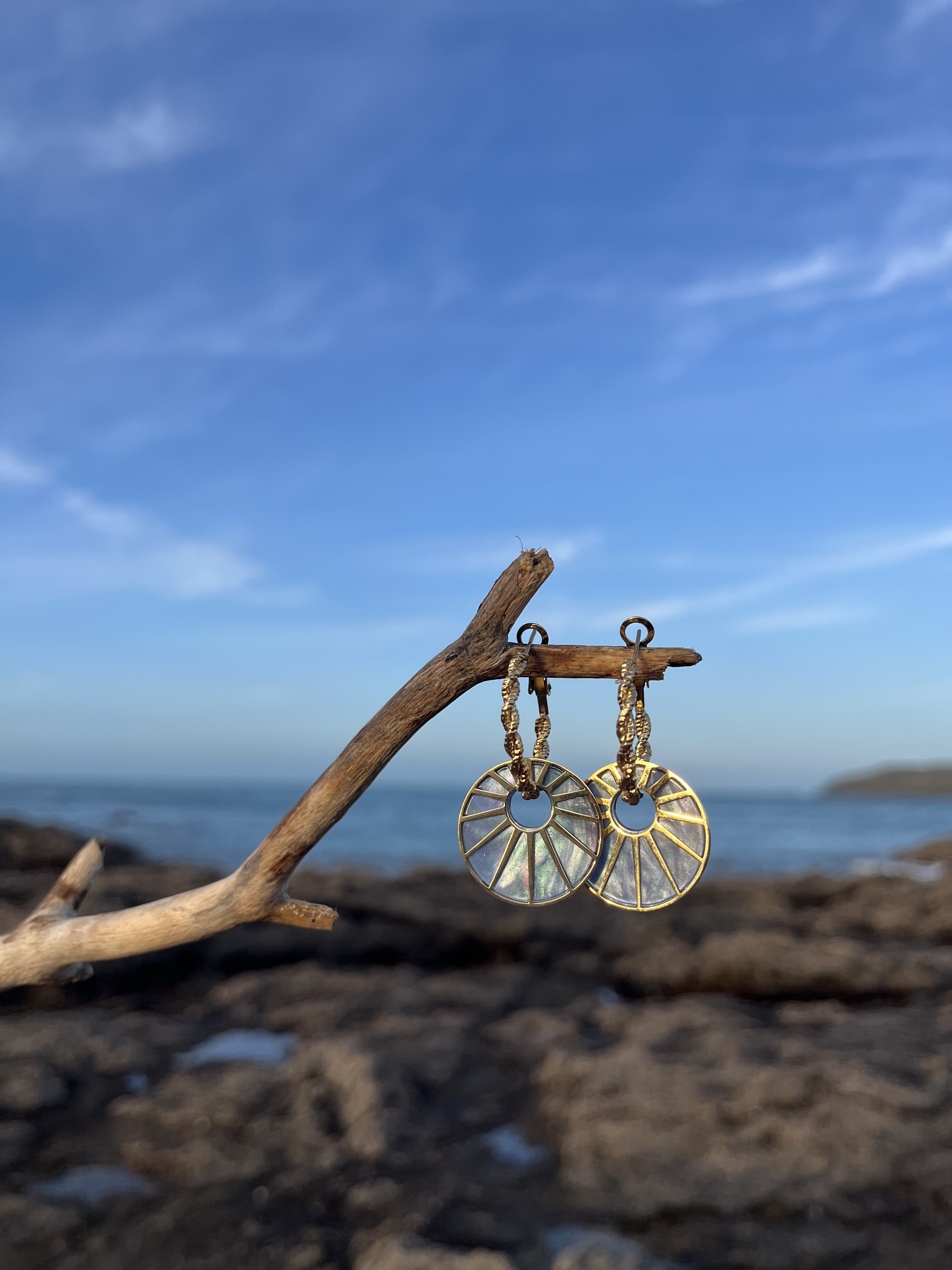 Boucles d'oreilles Azur bleues