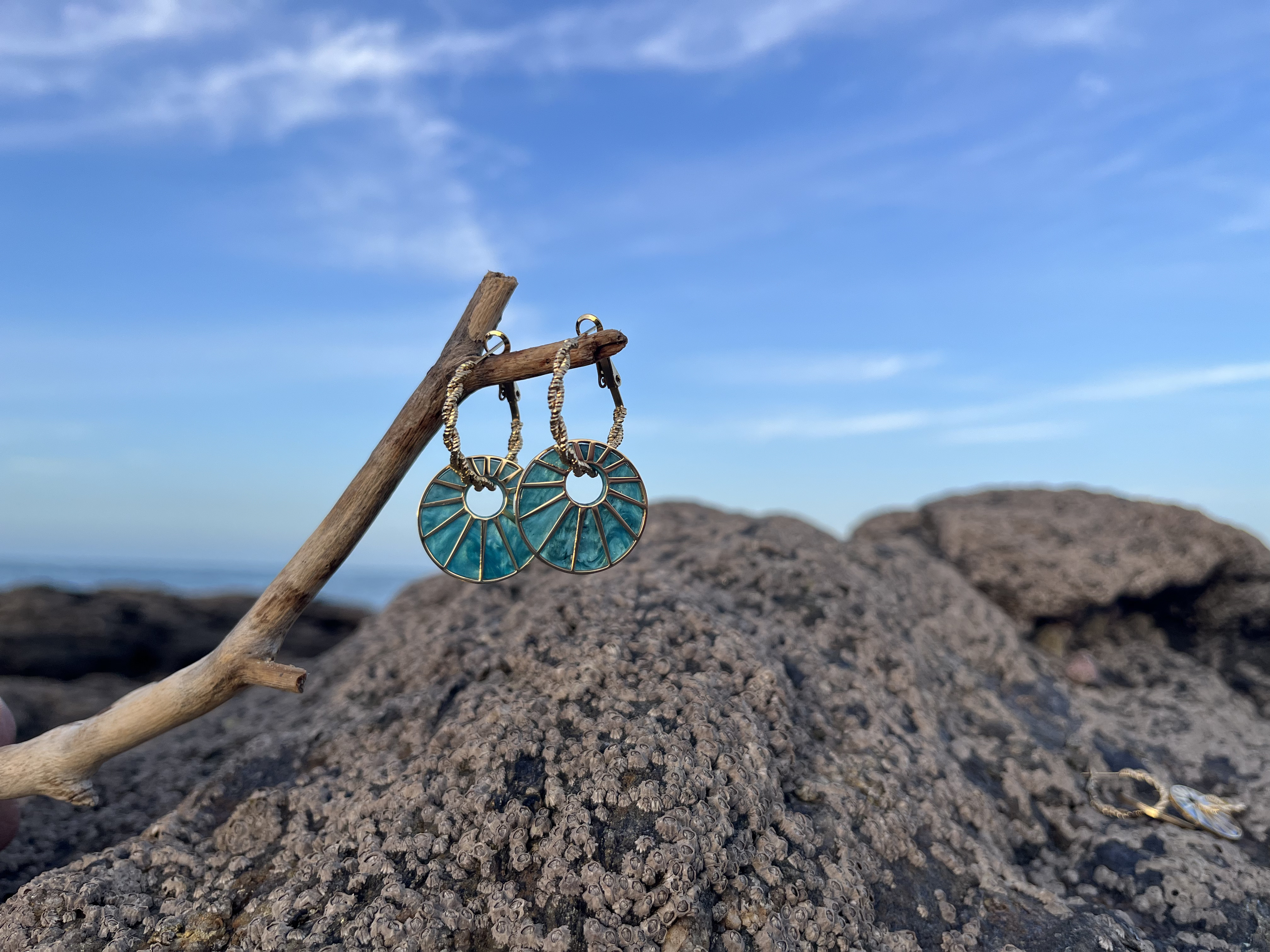 Boucles d'oreilles Azur turquoises