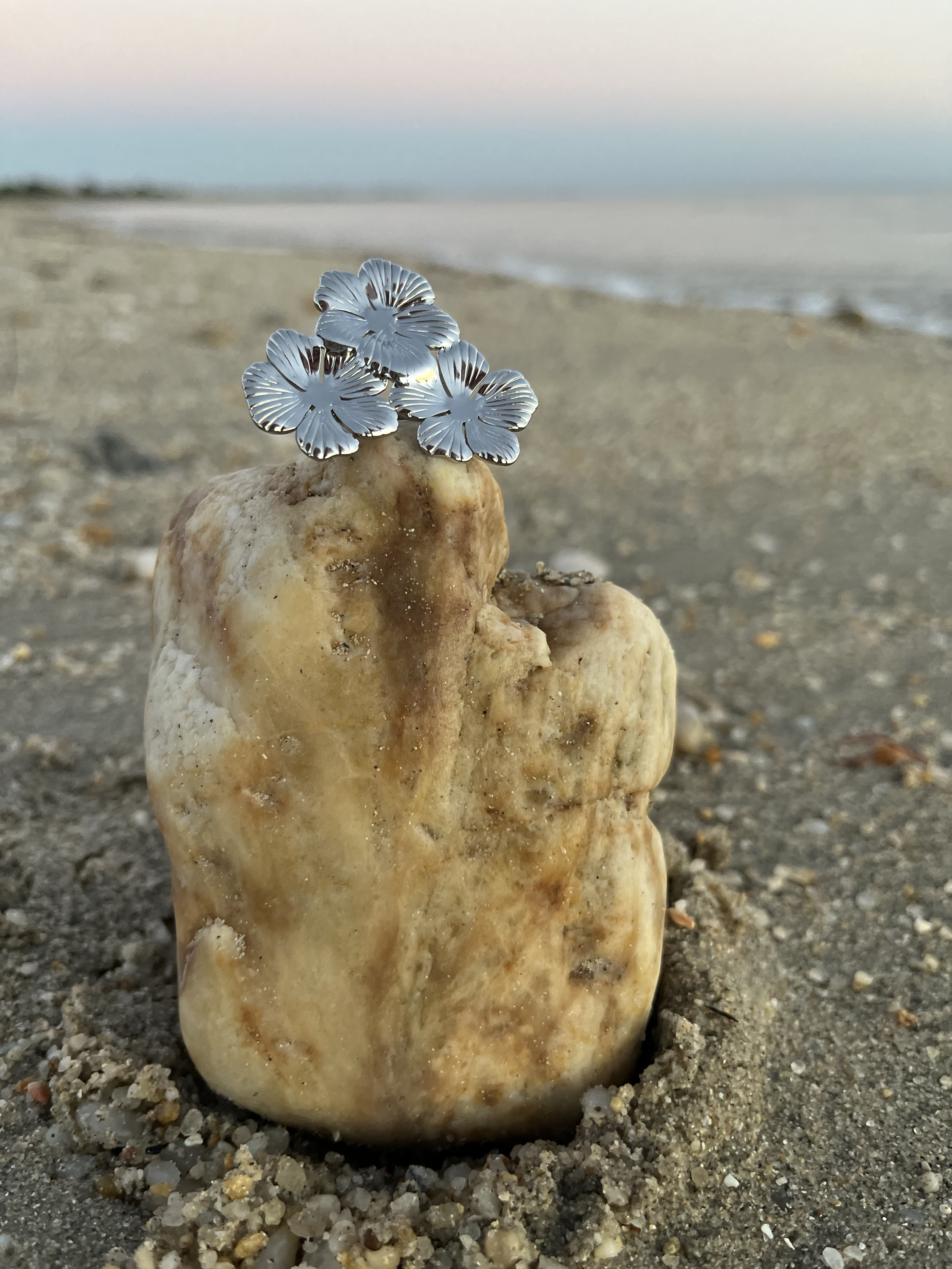 Broche Champêtre argentée