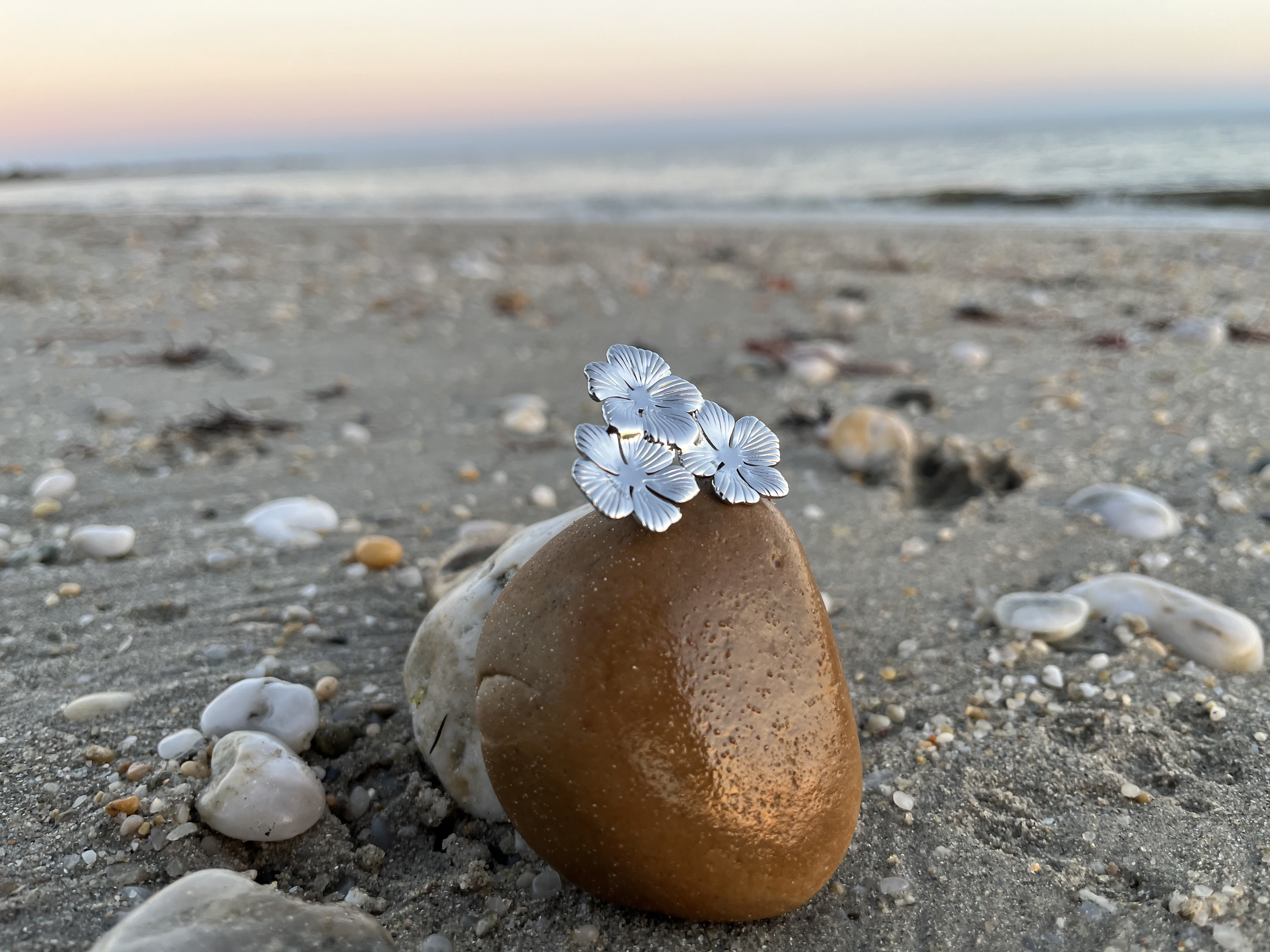 Broche Champêtre argentée